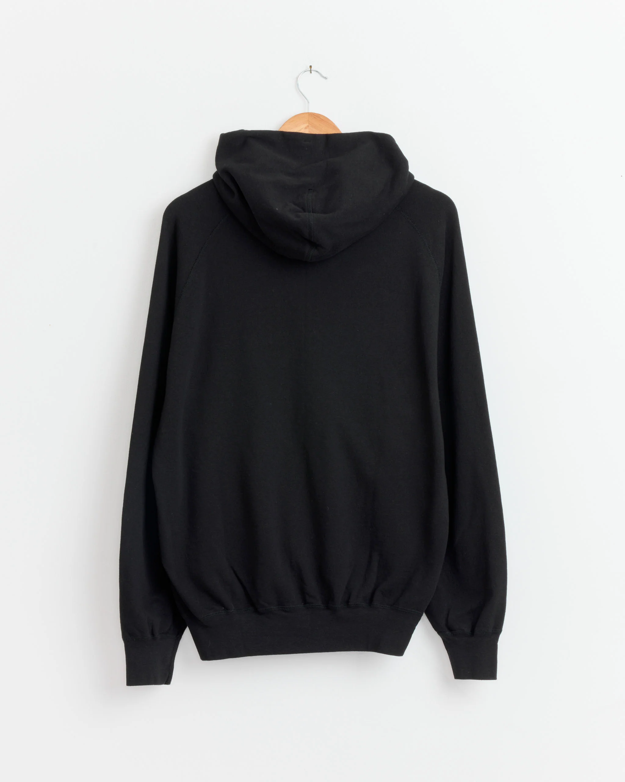 LW Cotton Fleece Zip Hoodie in Black - Image 3