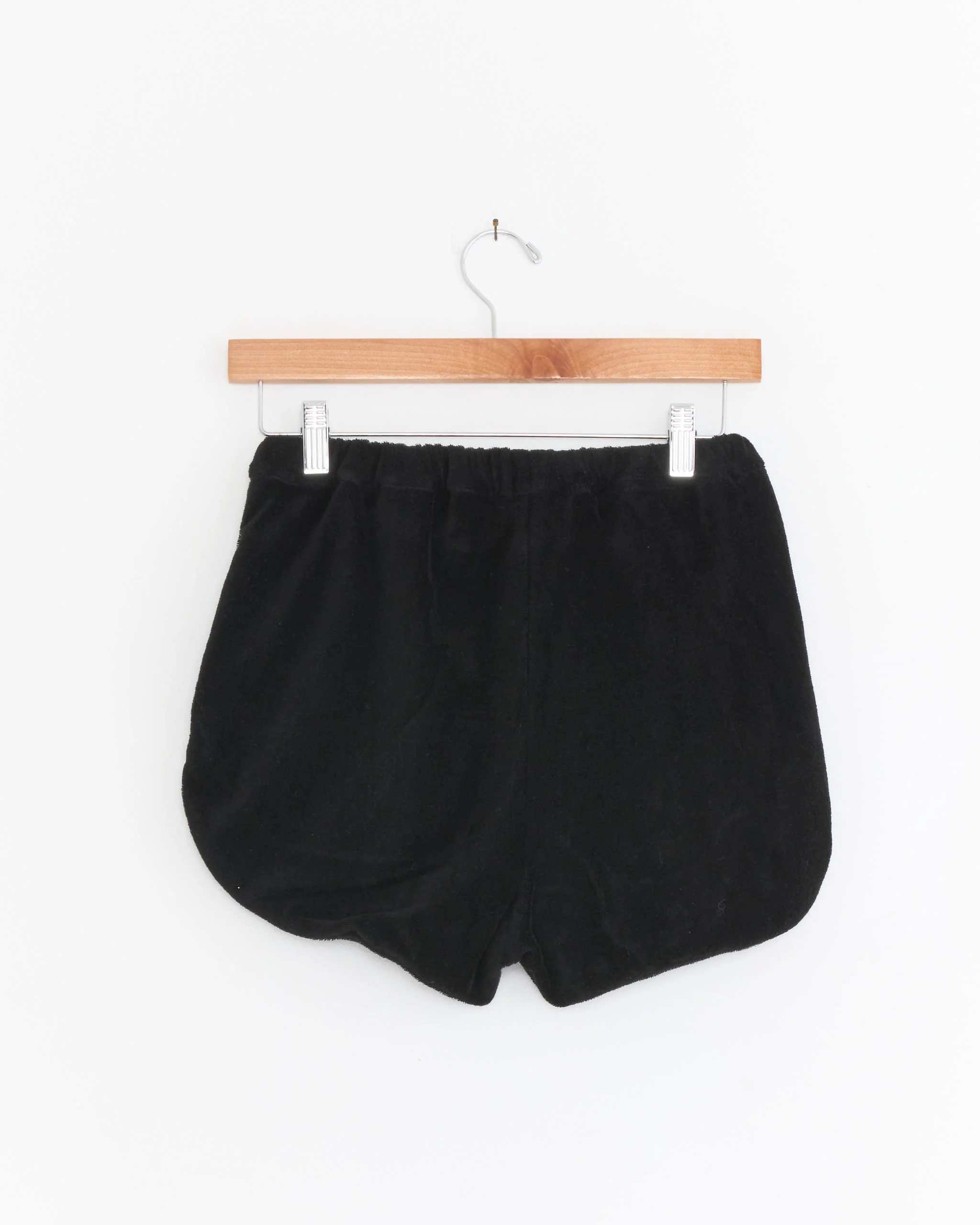 Pile Shorts in Black - Image 3