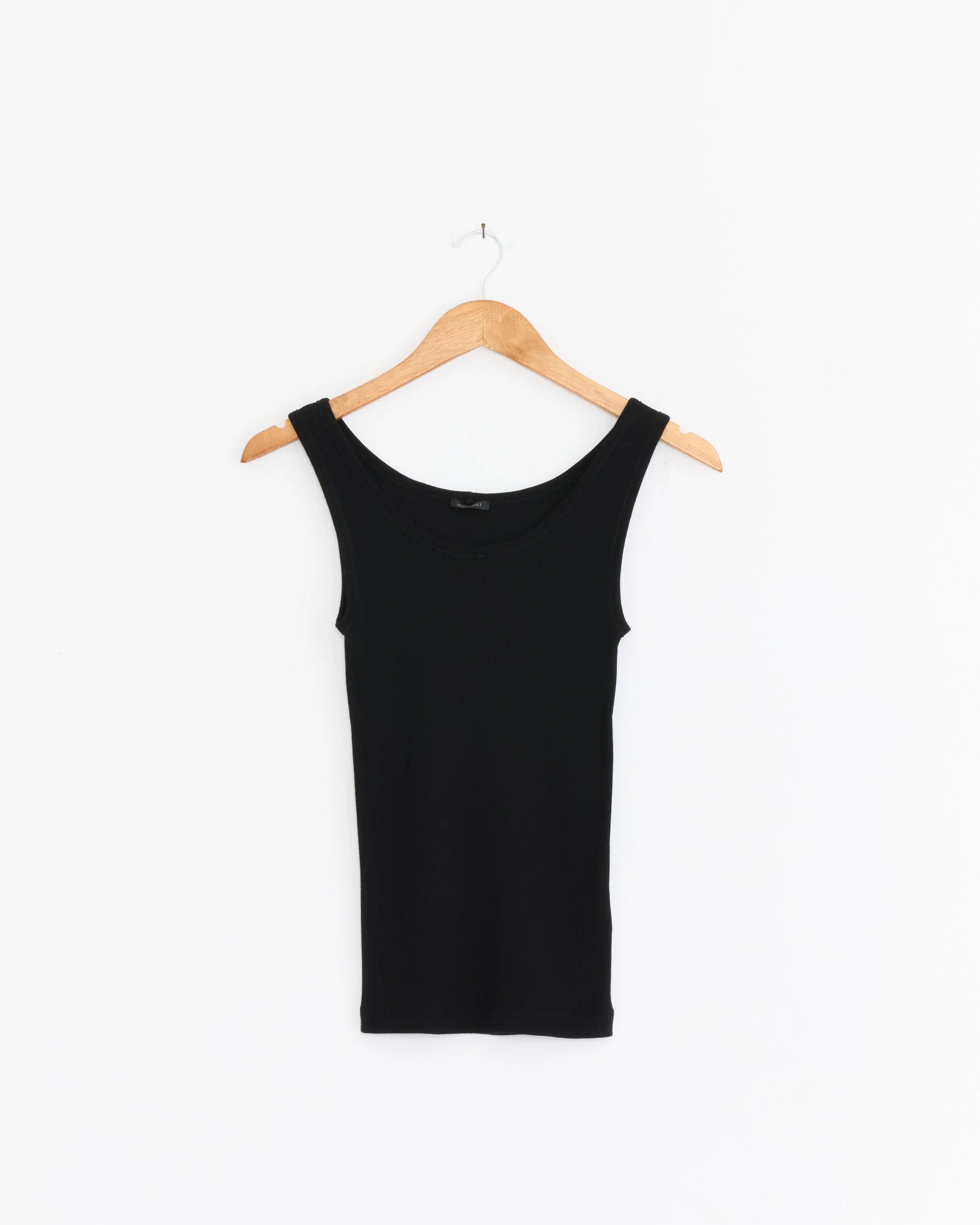Ribbed Tank Top in Black