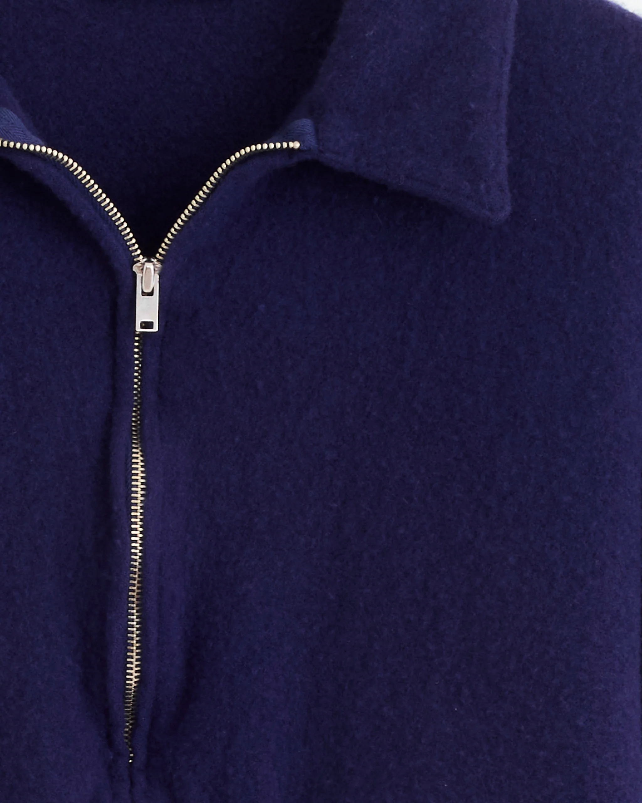 Shrunk Wool Zip Short Jacket in Purple Blue - Image 2