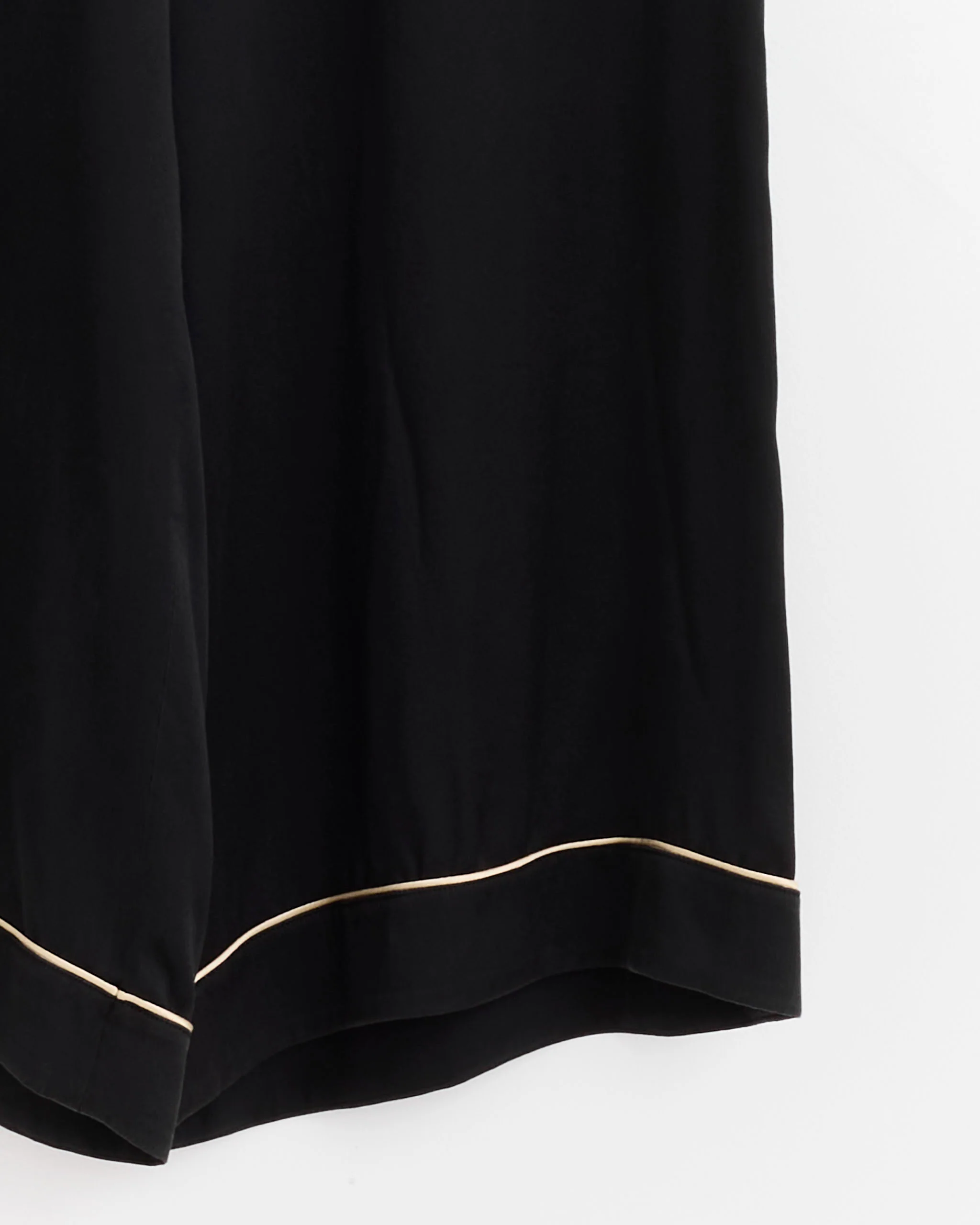 Silk Pajama Pant in Black - Image 2