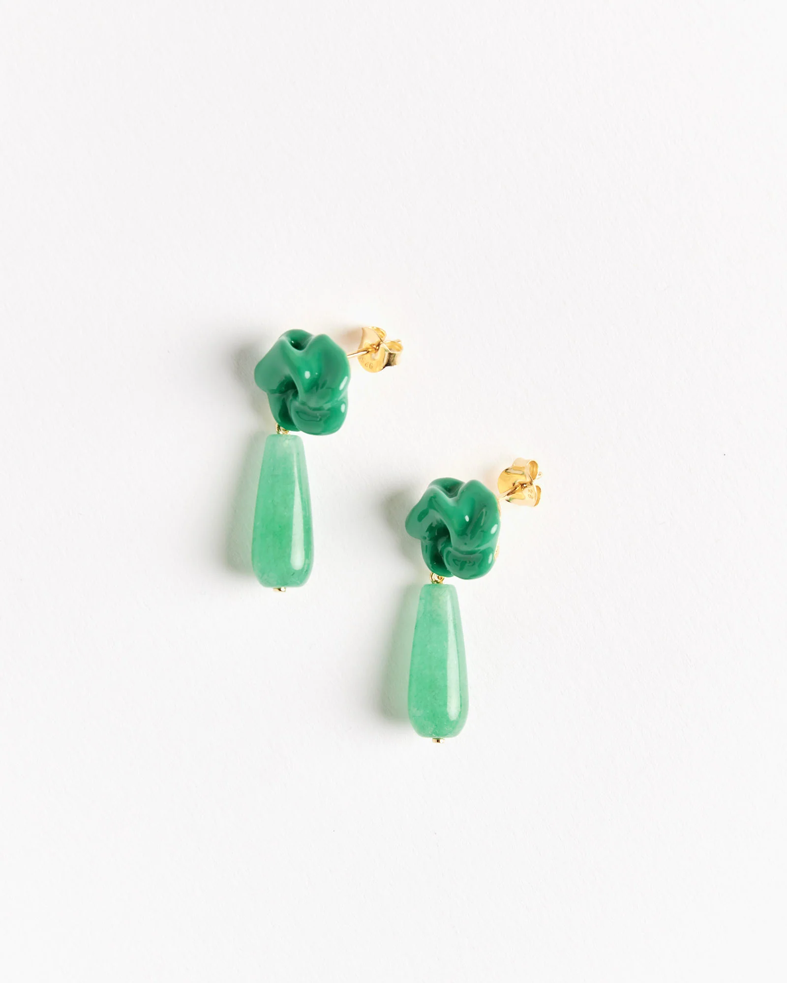 Green Bead Earrings