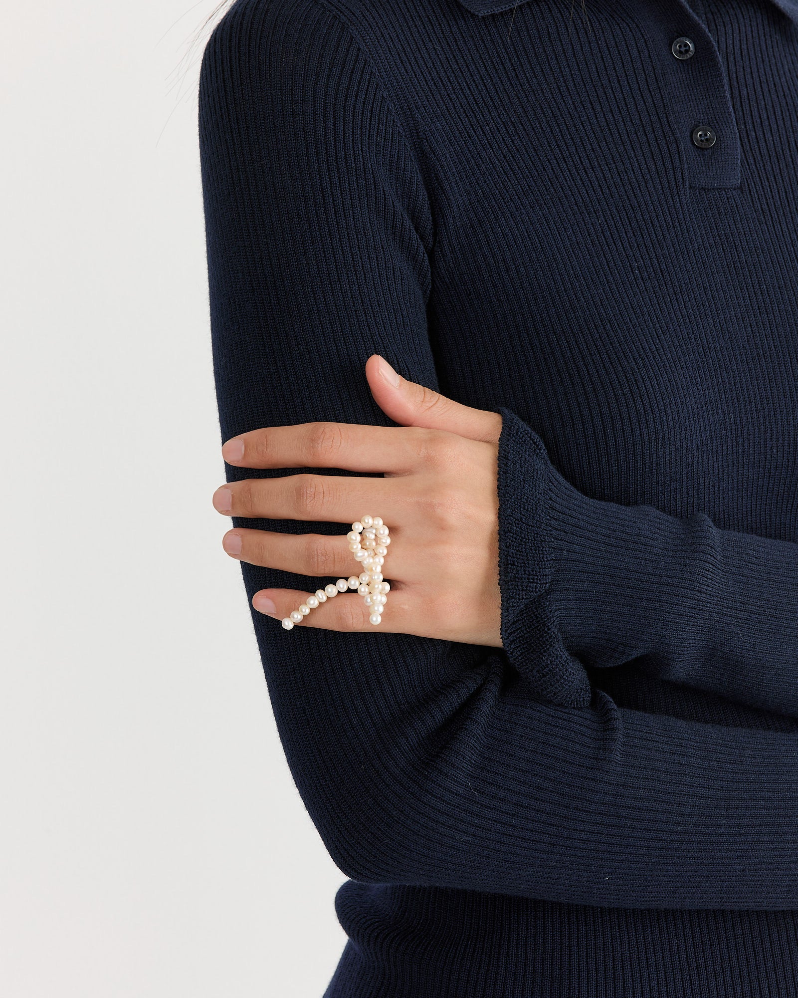 Loop The Loop Fresh Water Pearls Ring - Image 2