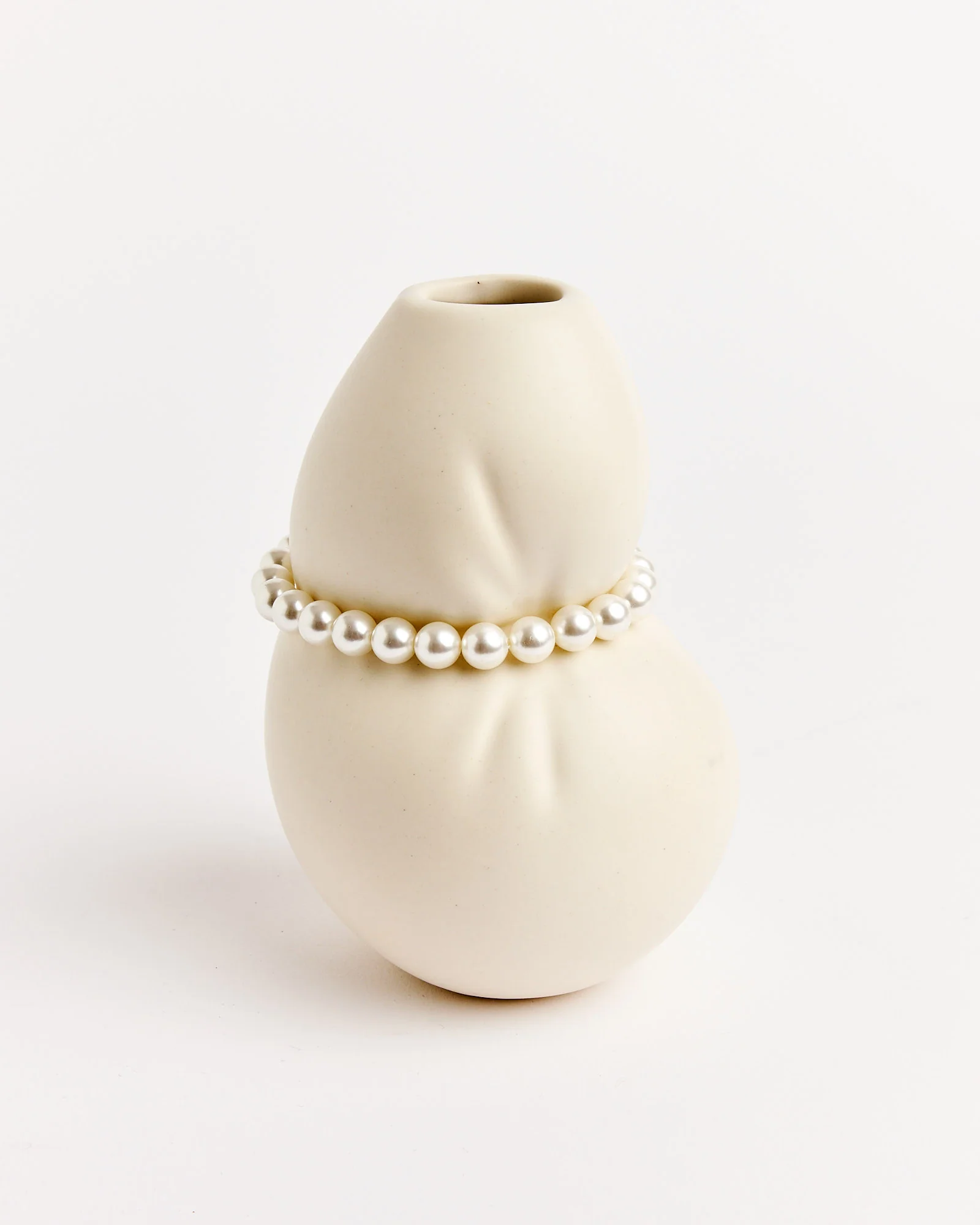 Small Vessel With Faux Pearls