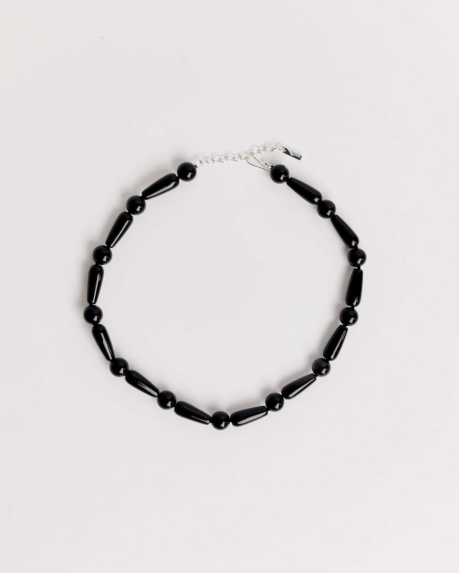 The Depths Of Time Necklace in Black Onyx/Silver Plated