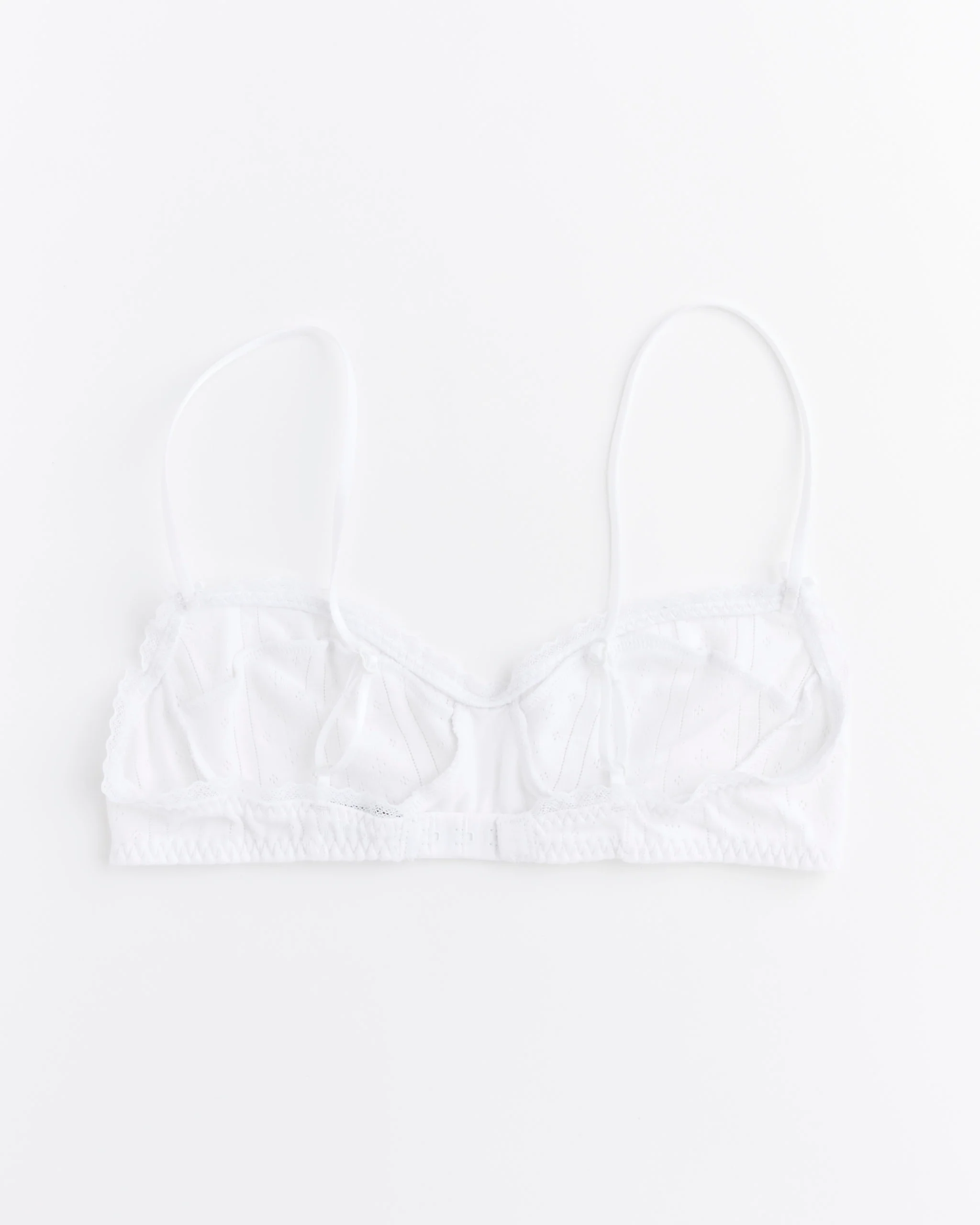 The Balconette Bra in Pointelle White - Image 3