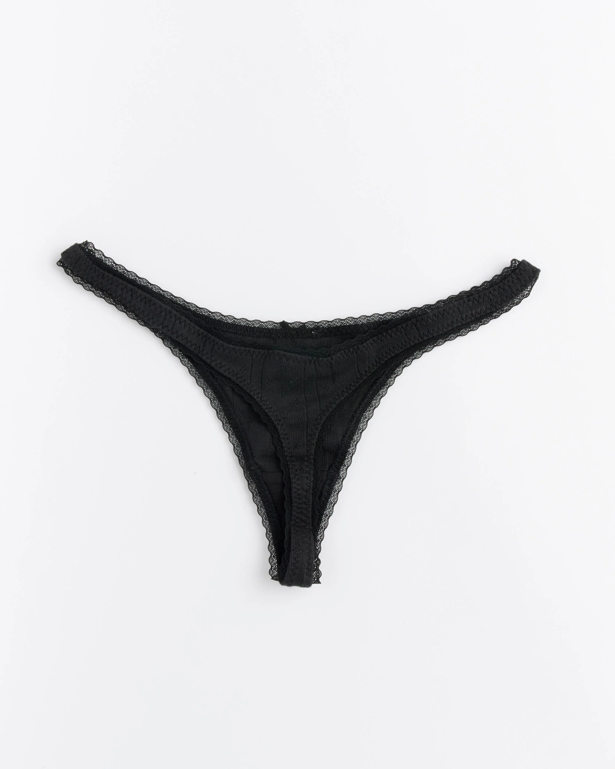 The Thong in Pointelle Black - Image 3
