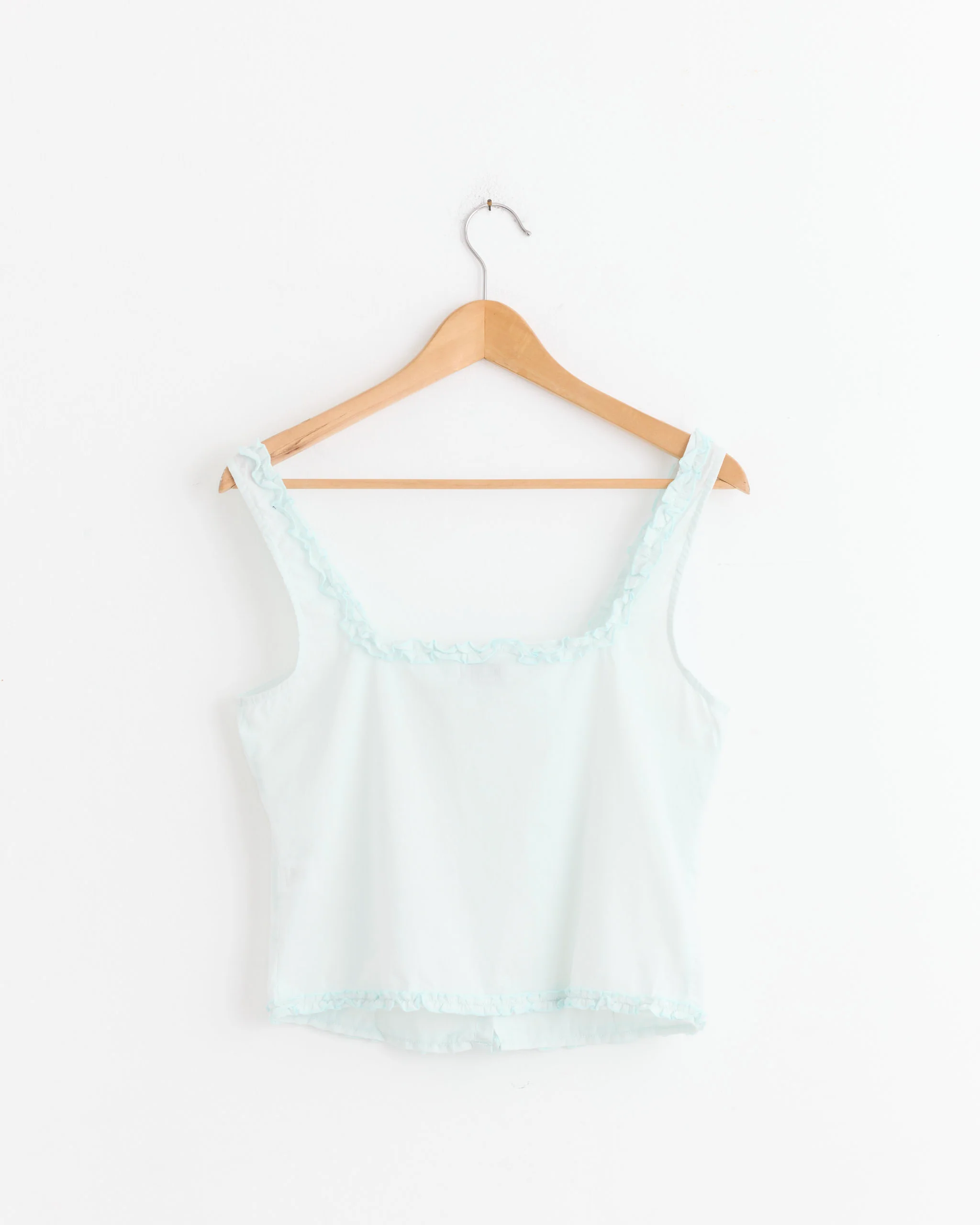 Button Frill Top in Mint - Image 3