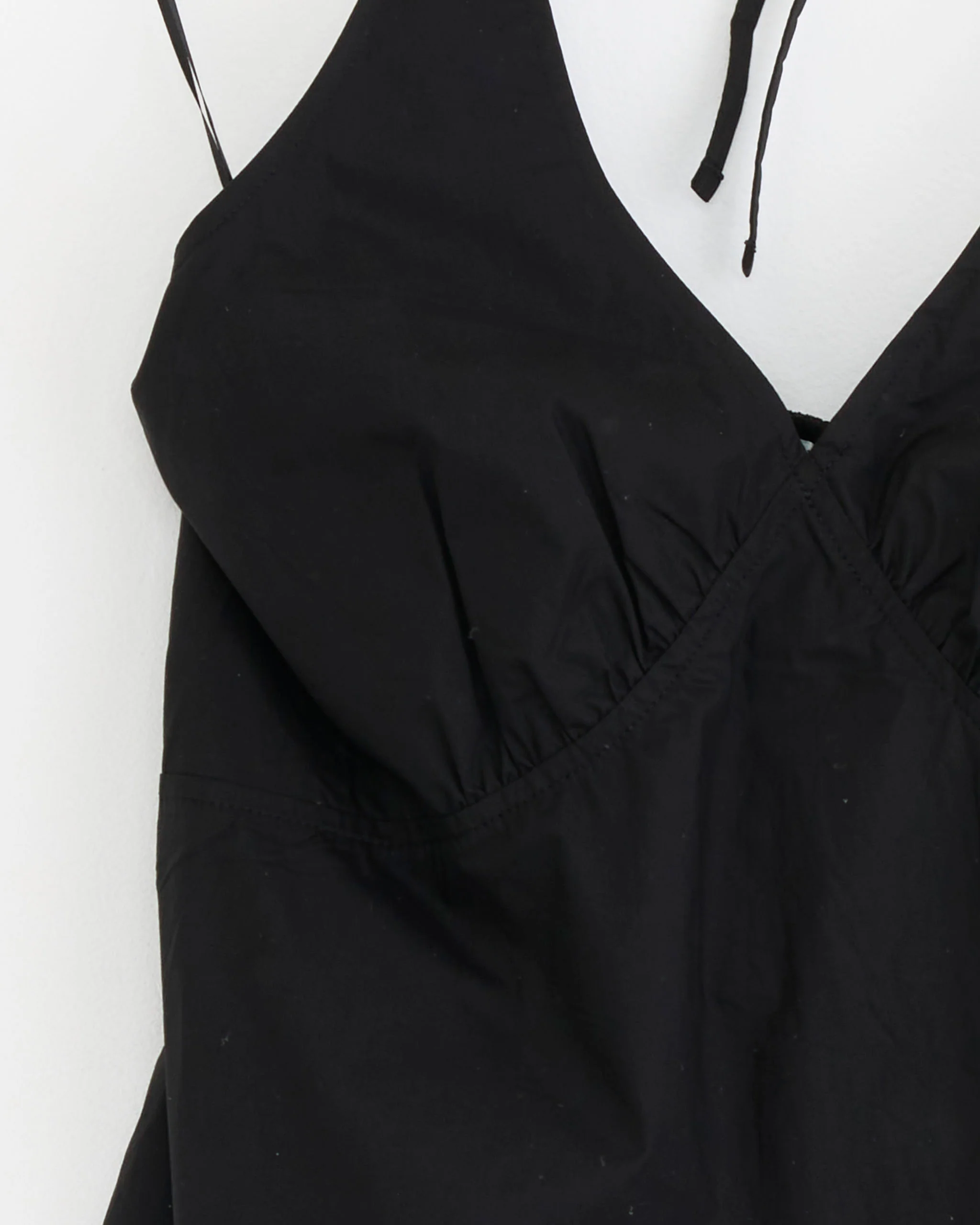 Cinched Halter Dress in Black - Image 3