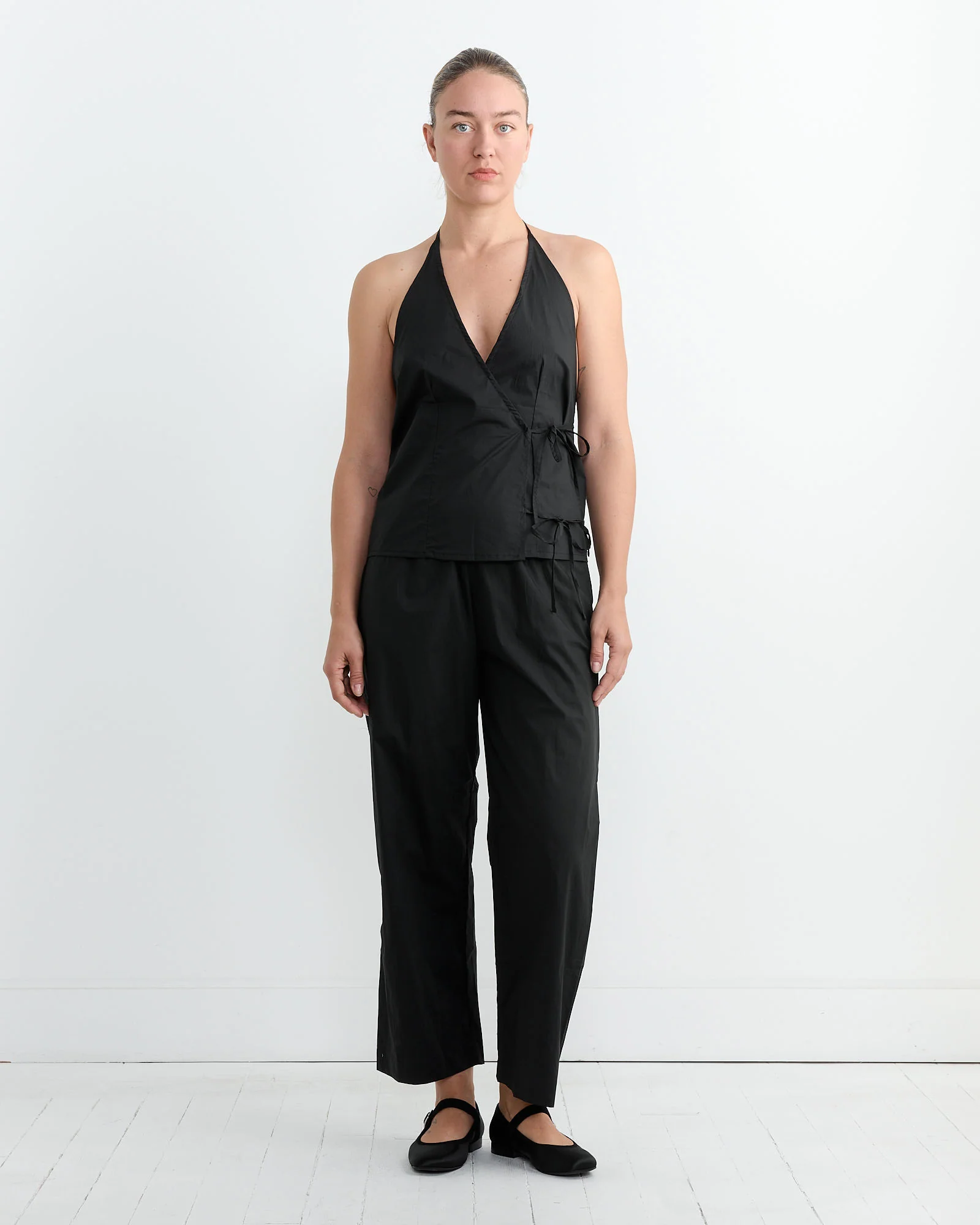 Drawcord Halter in Black - Image 2