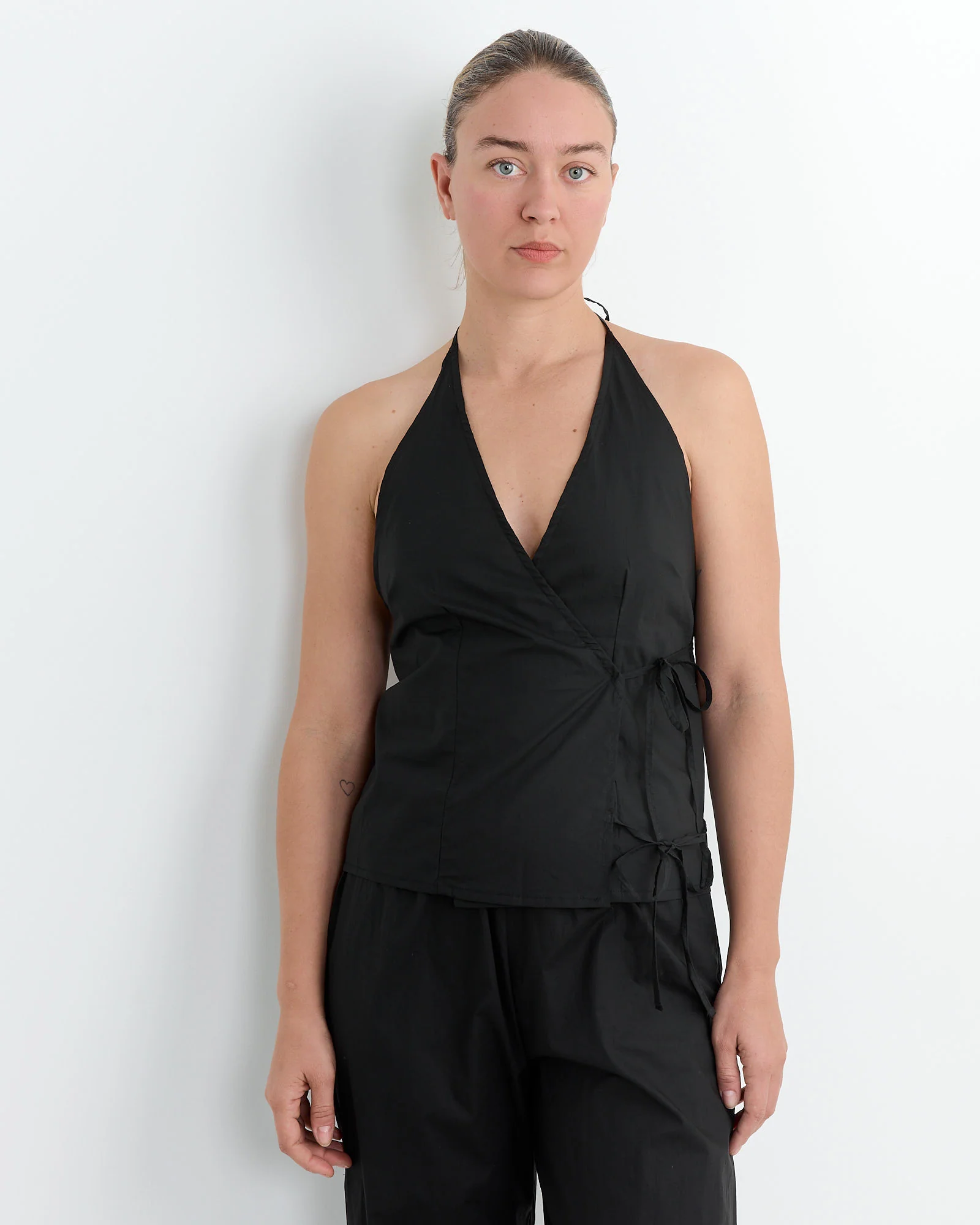 Drawcord Halter in Black - Image 3
