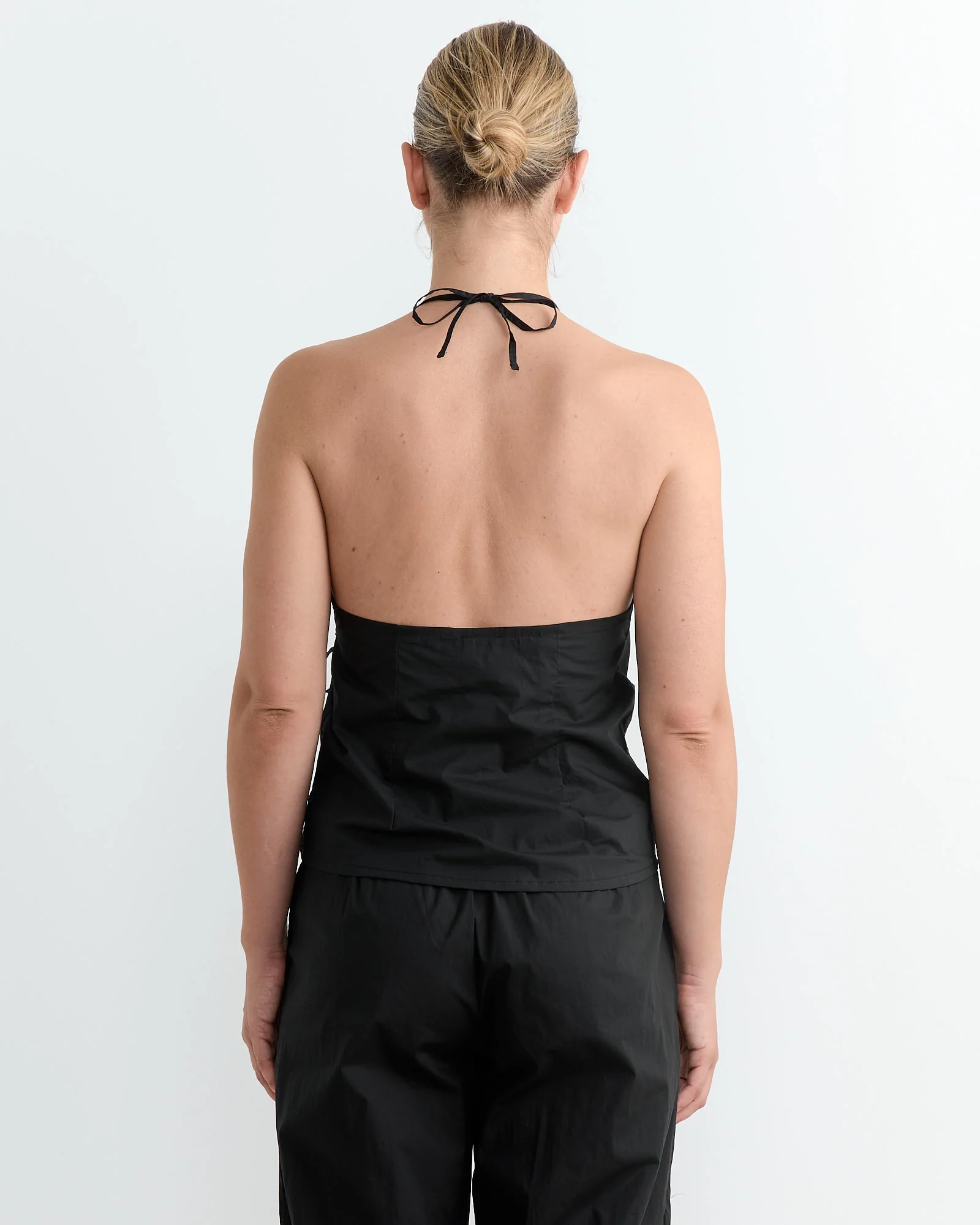 Drawcord Halter in Black - Image 5