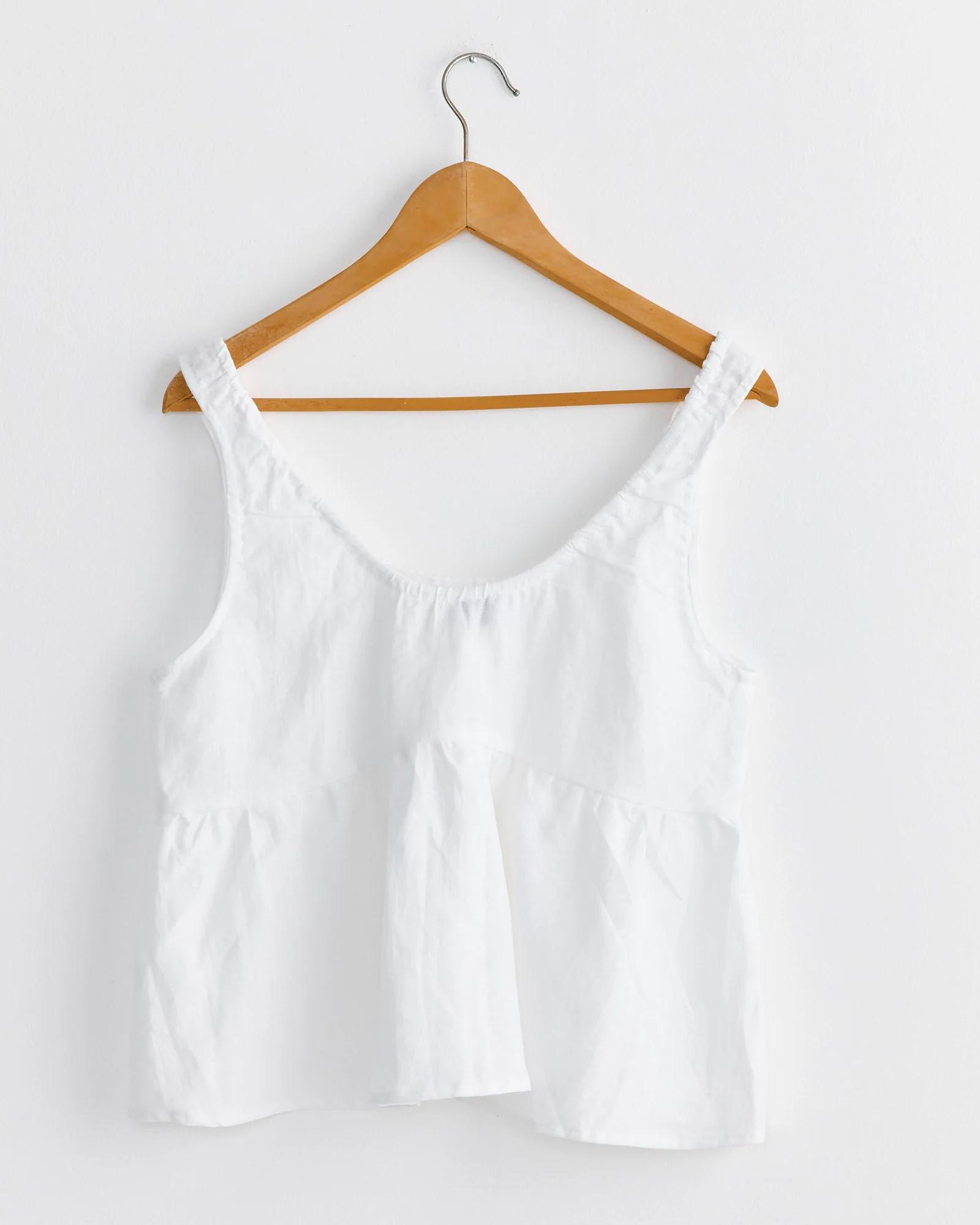 Gathered Linen Set in White - Image 4