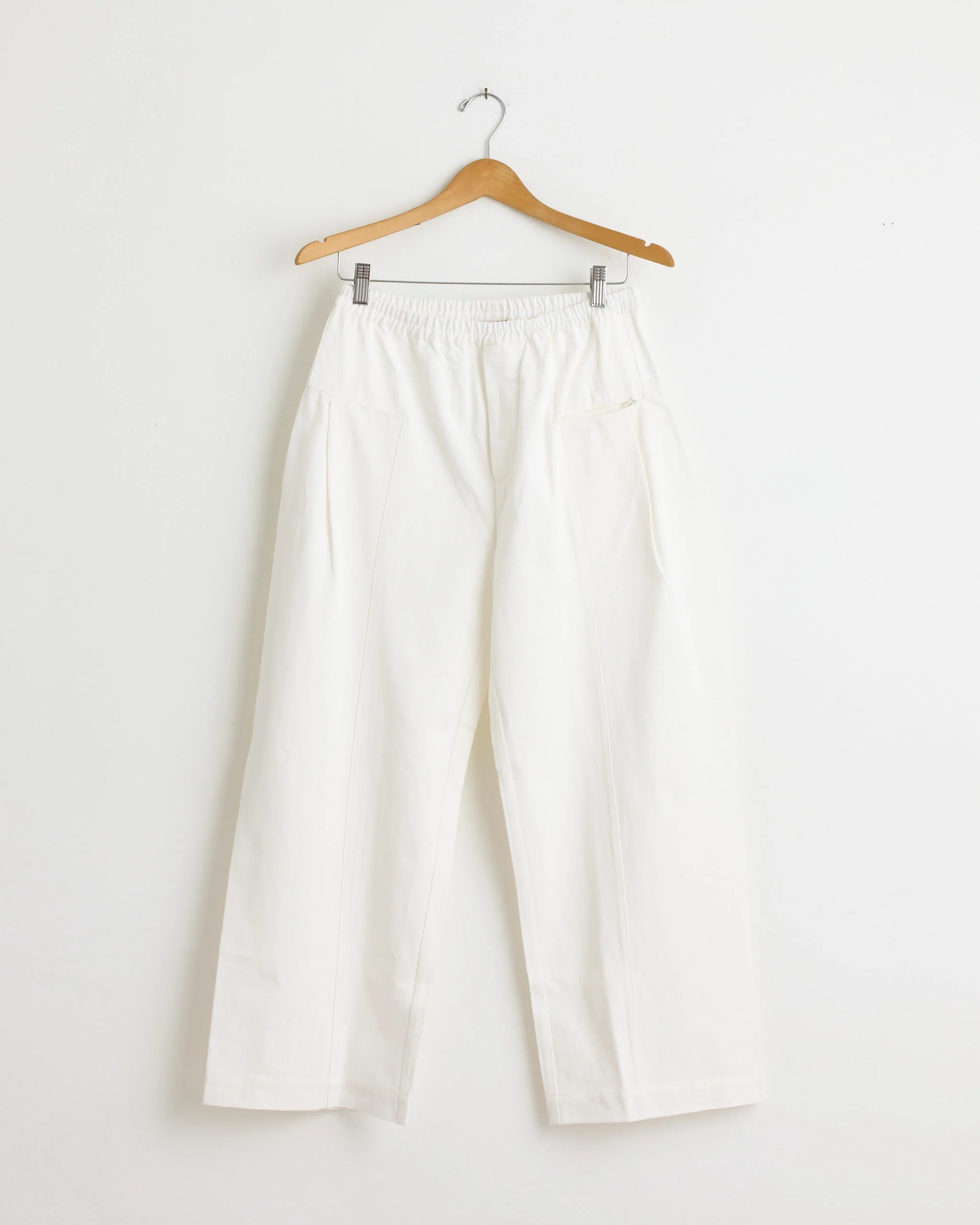 Pleat Pant in White