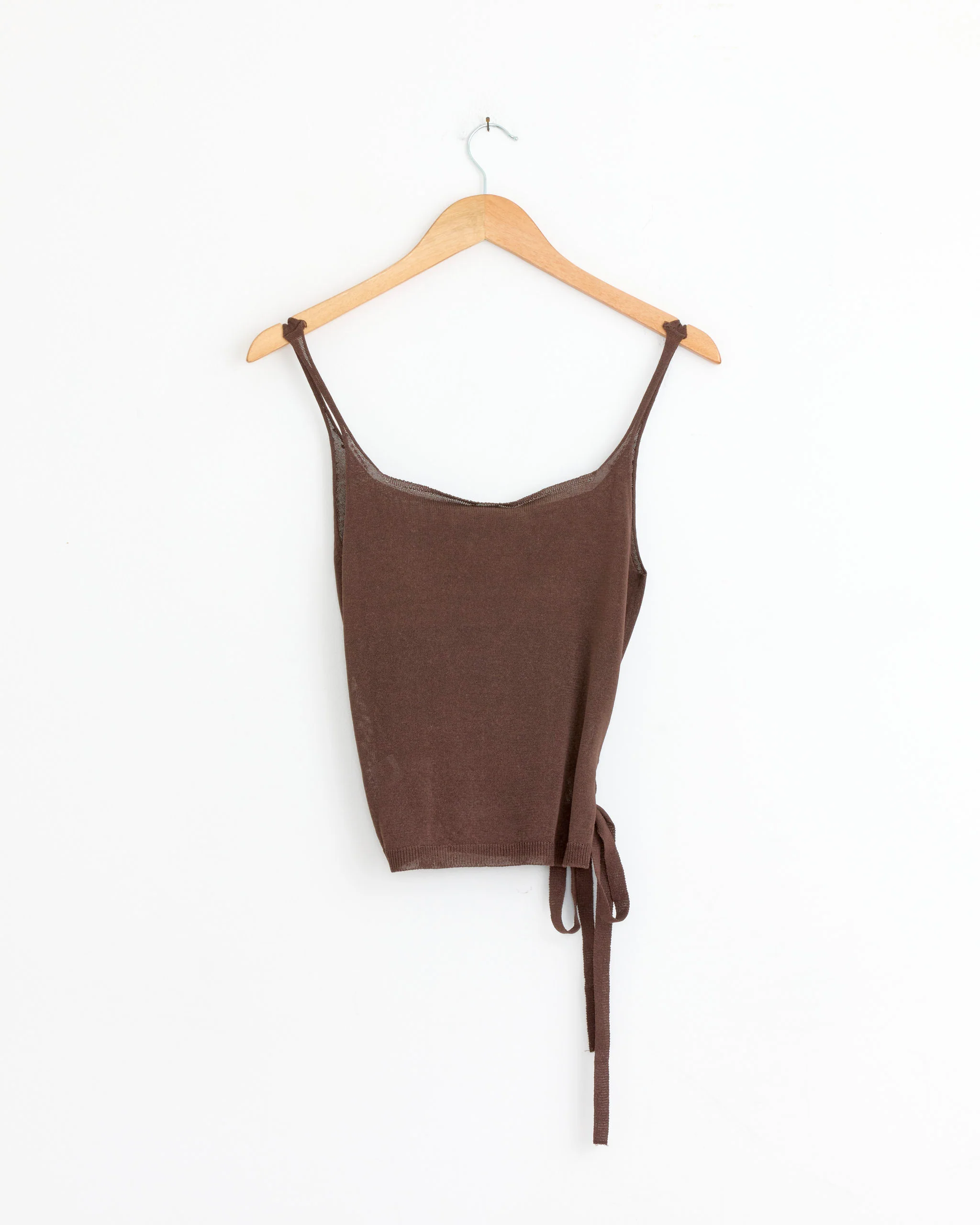 Square Knit Top in Brown - Image 2