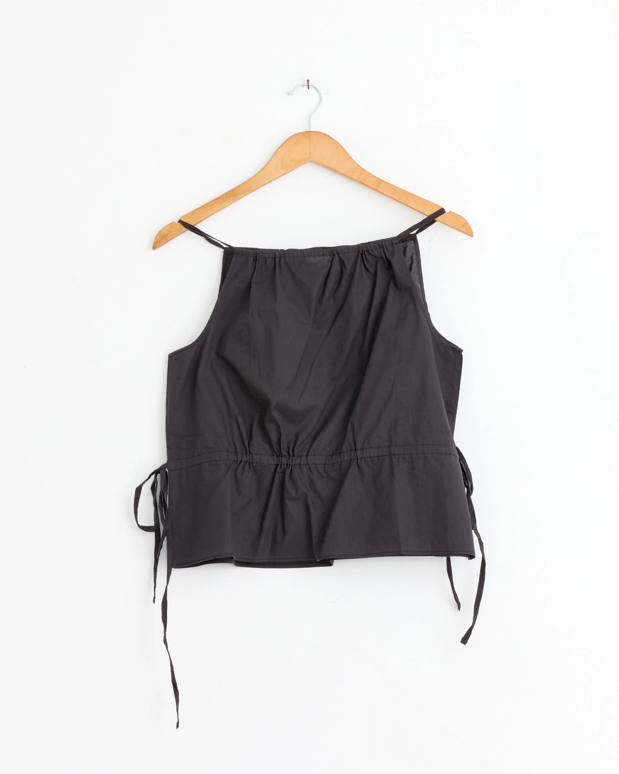 Waist Tie Top in Black - Image 2
