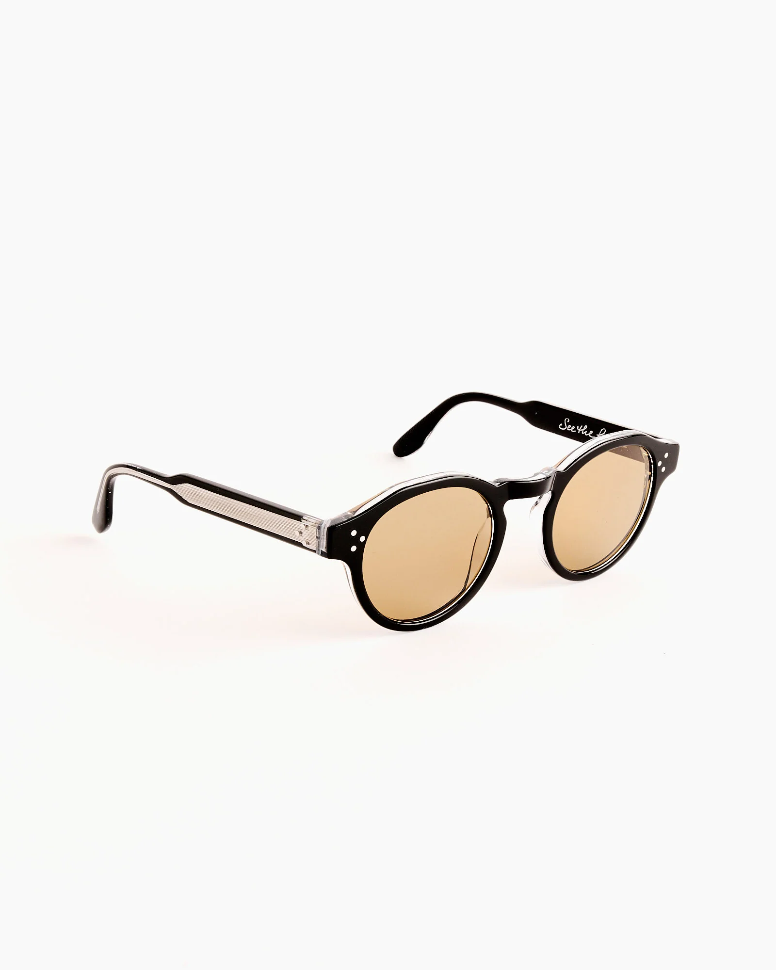 Walt Polarized Mineral Glass Sunglasses in Black Ice - Image 2