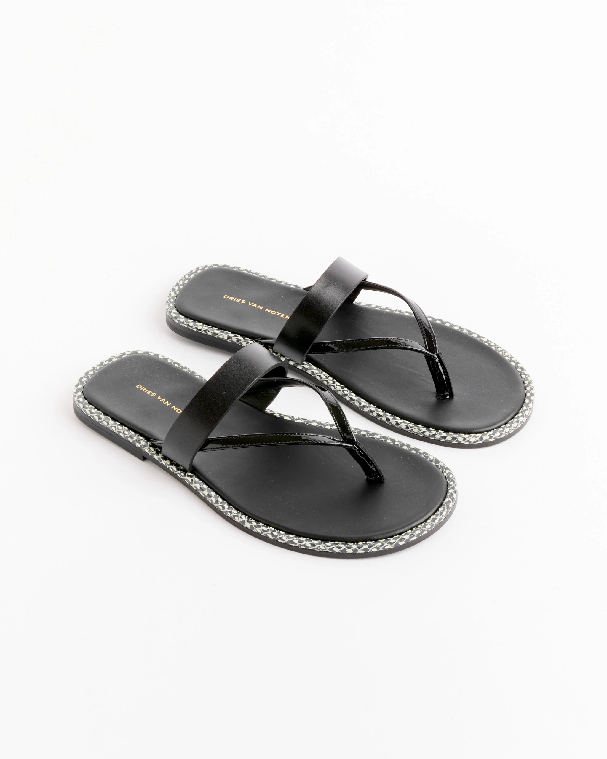 Leather Sandal in Black - Image 2