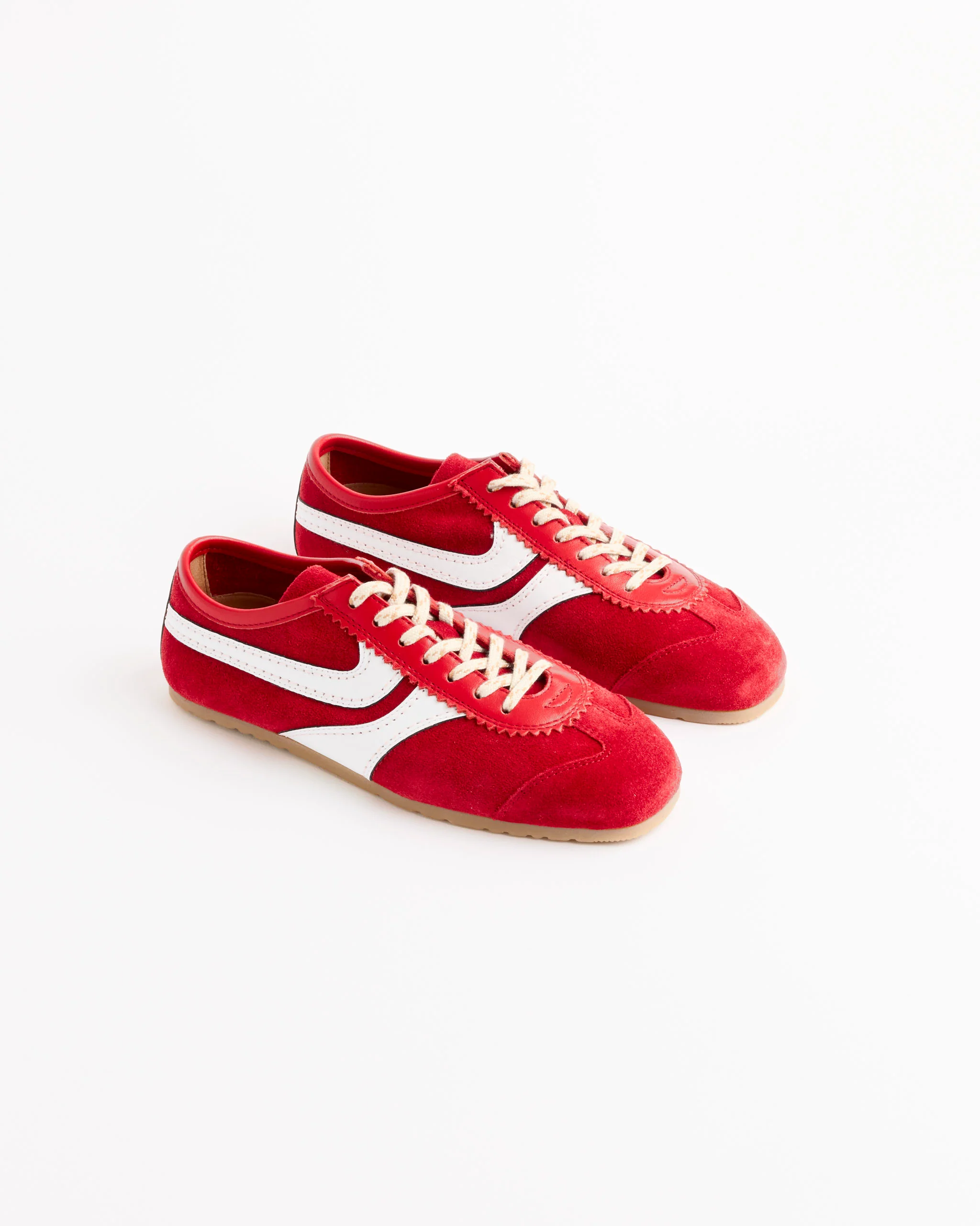 Suede Sneaker in Red - Image 2