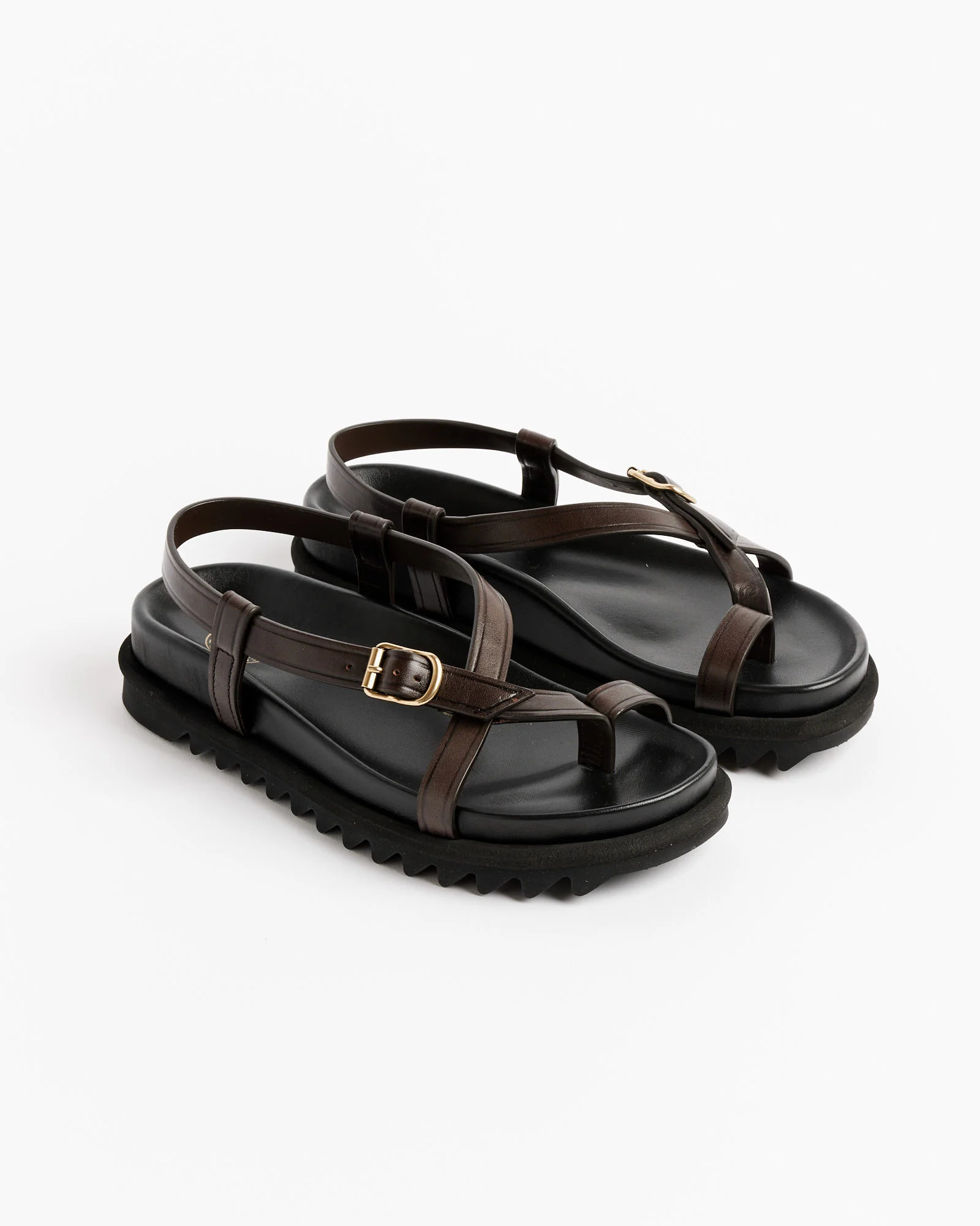 Platform Sandals in Black - Image 3
