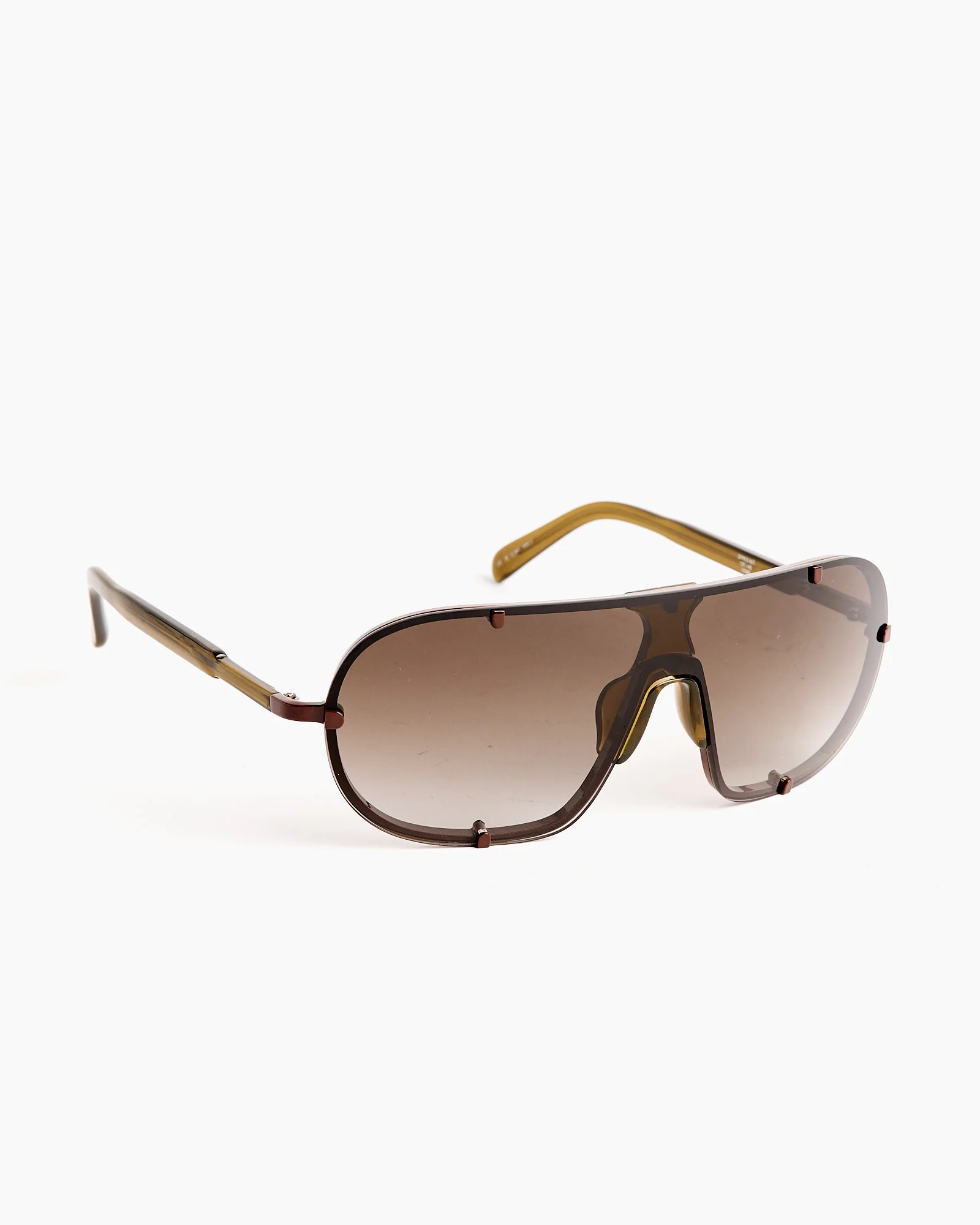 Shield Sunglasses in C5 Rust/Ocra - Image 3