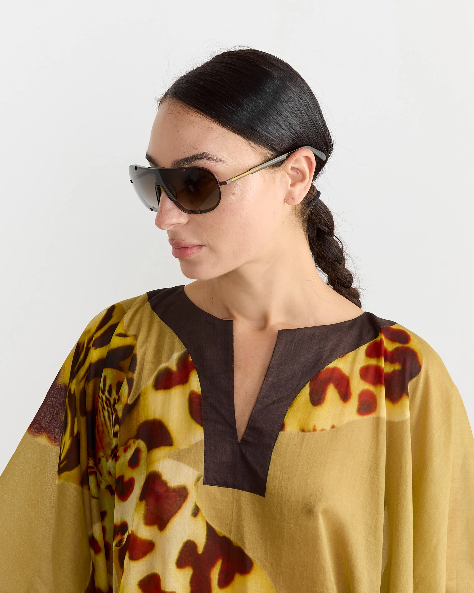 Shield Sunglasses in C5 Rust/Ocra - Image 4