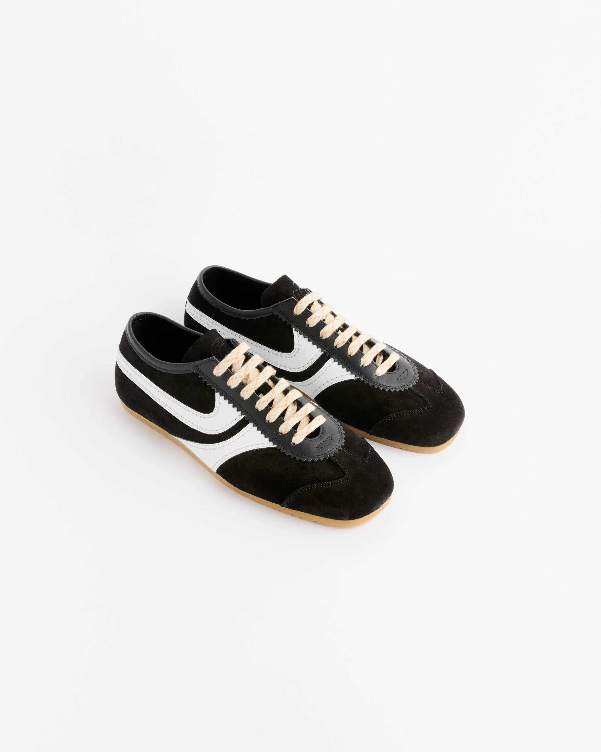 Suede Sneaker in Black/White - Image 2