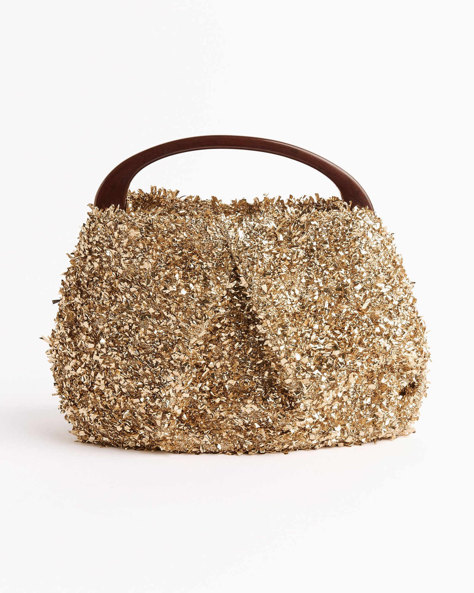 Mini Embellished Bag in Gold