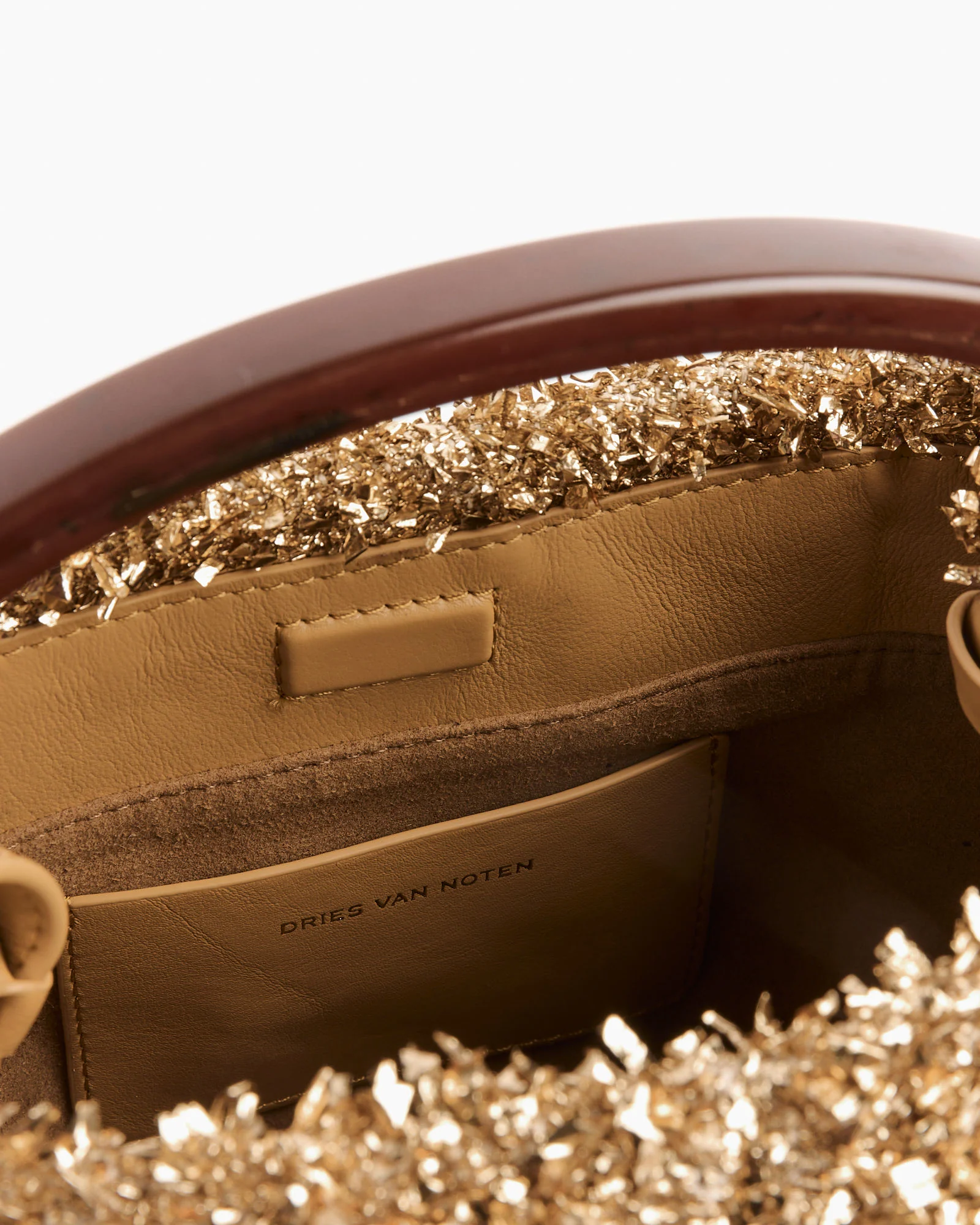 Mini Embellished Bag in Gold - Image 2