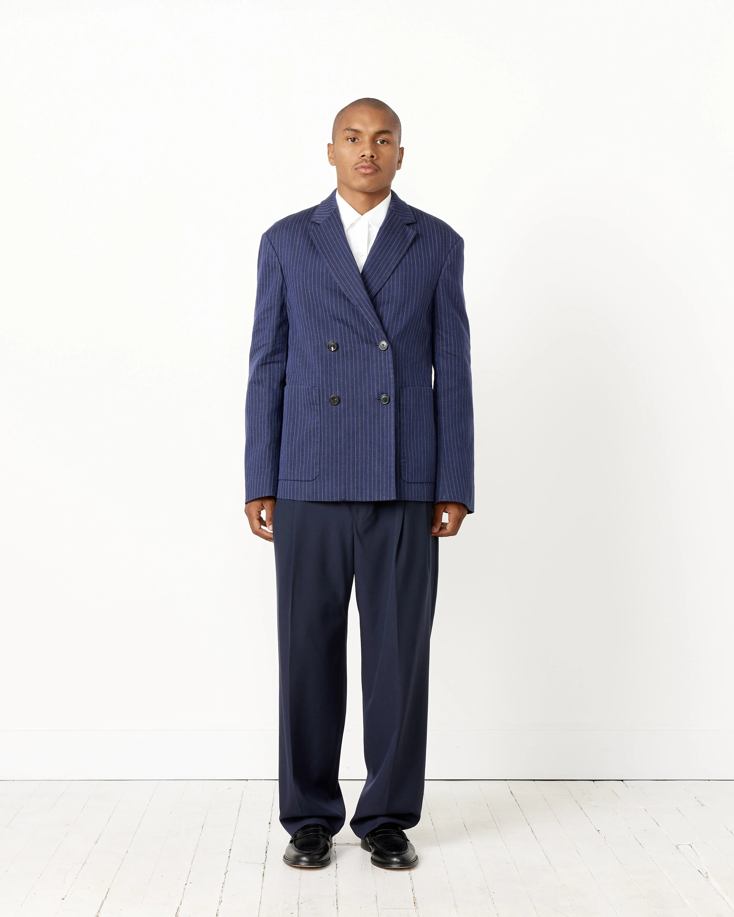 Pinstripe Double-Breasted Jacket - Image 3