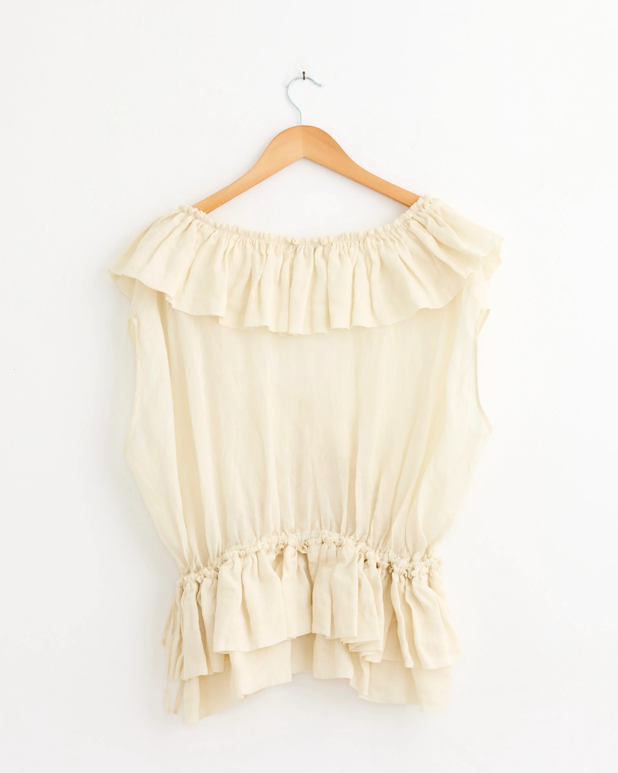 Ruffled Top in Ivory - Image 3