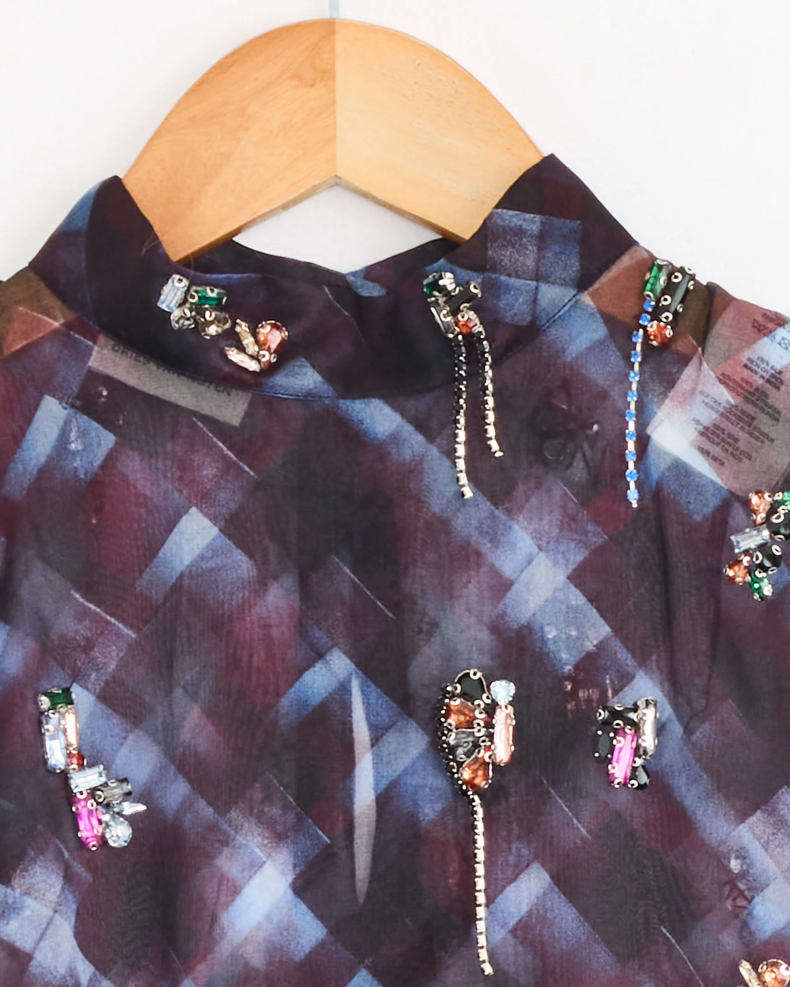 Embellished Top in Burgundy - Image 2