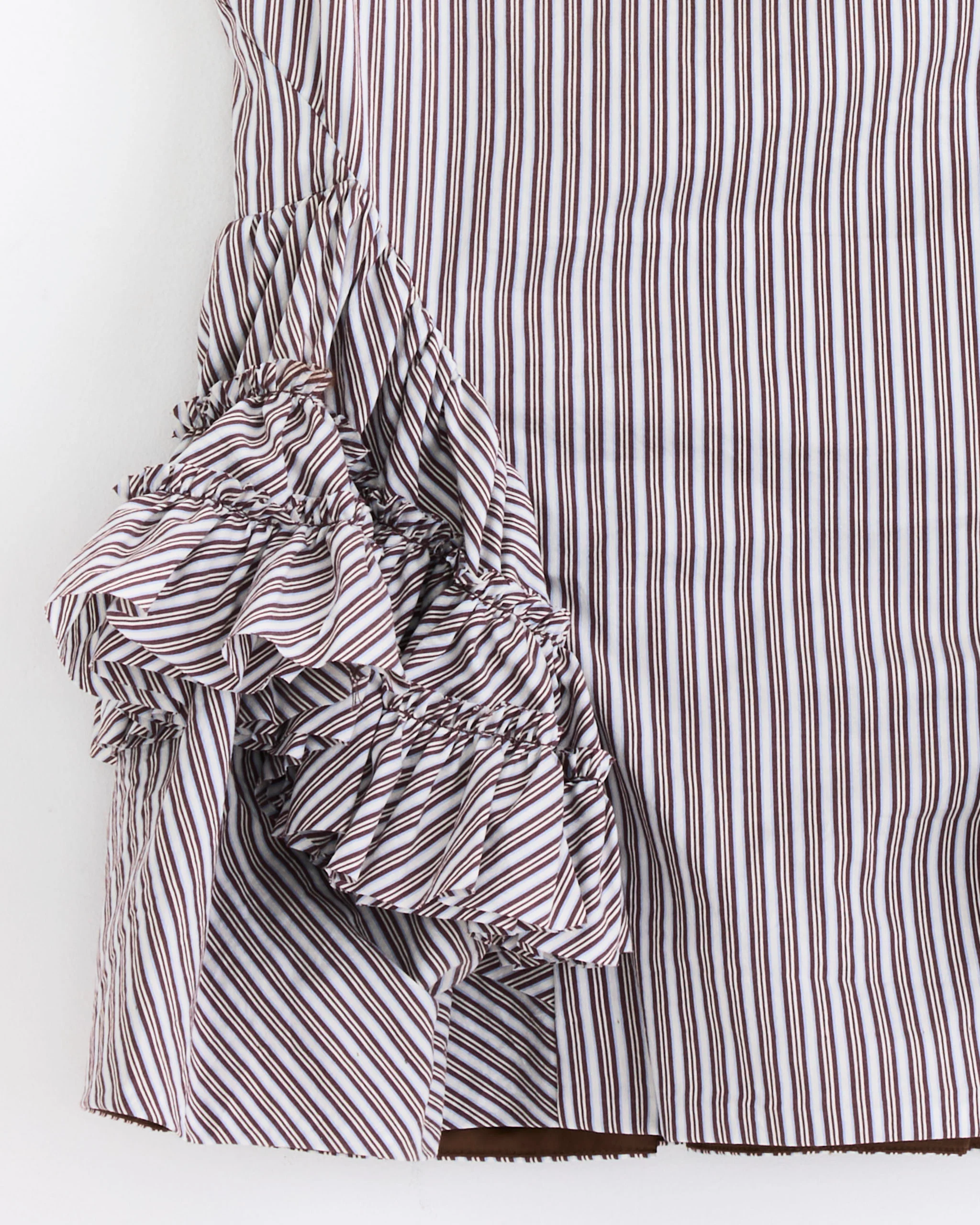 Ruffled Top in Brown - Image 2