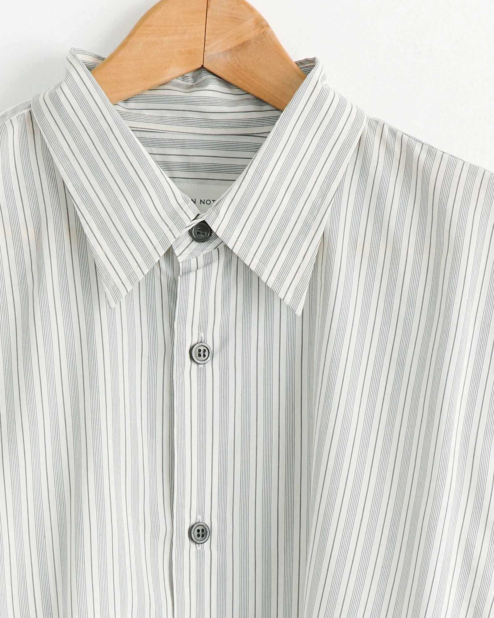 Loose Cotton Shirt in Light Grey - Image 2