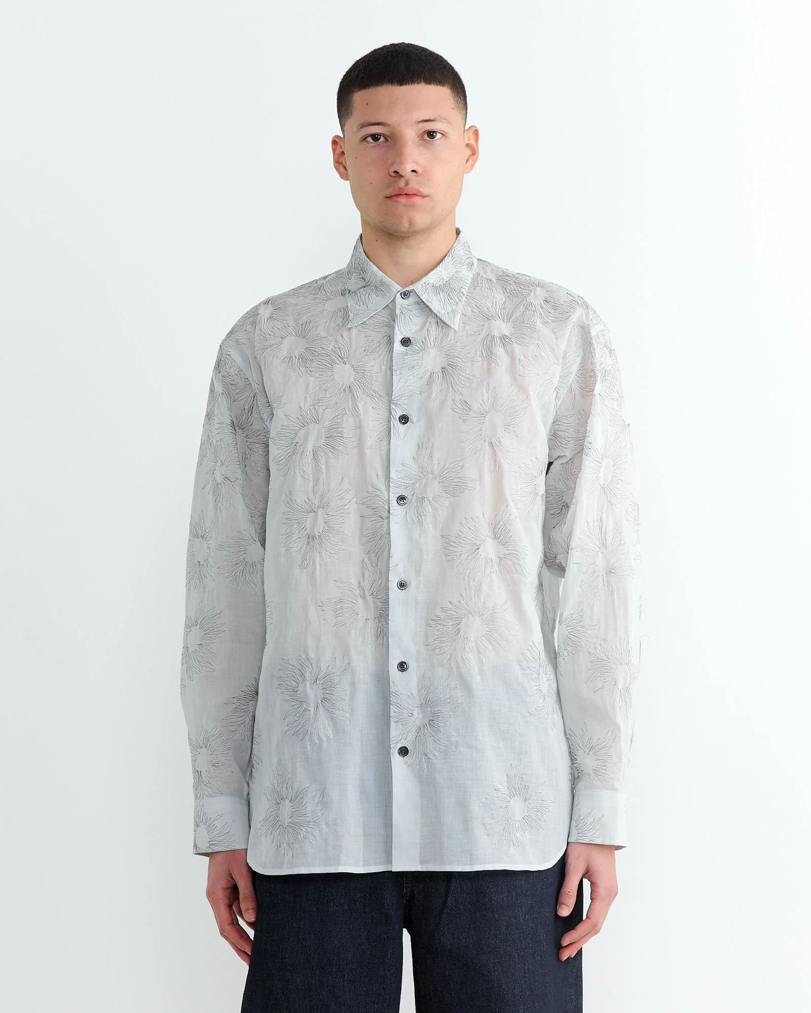 Long Sleeve Shirt in Ice Blue