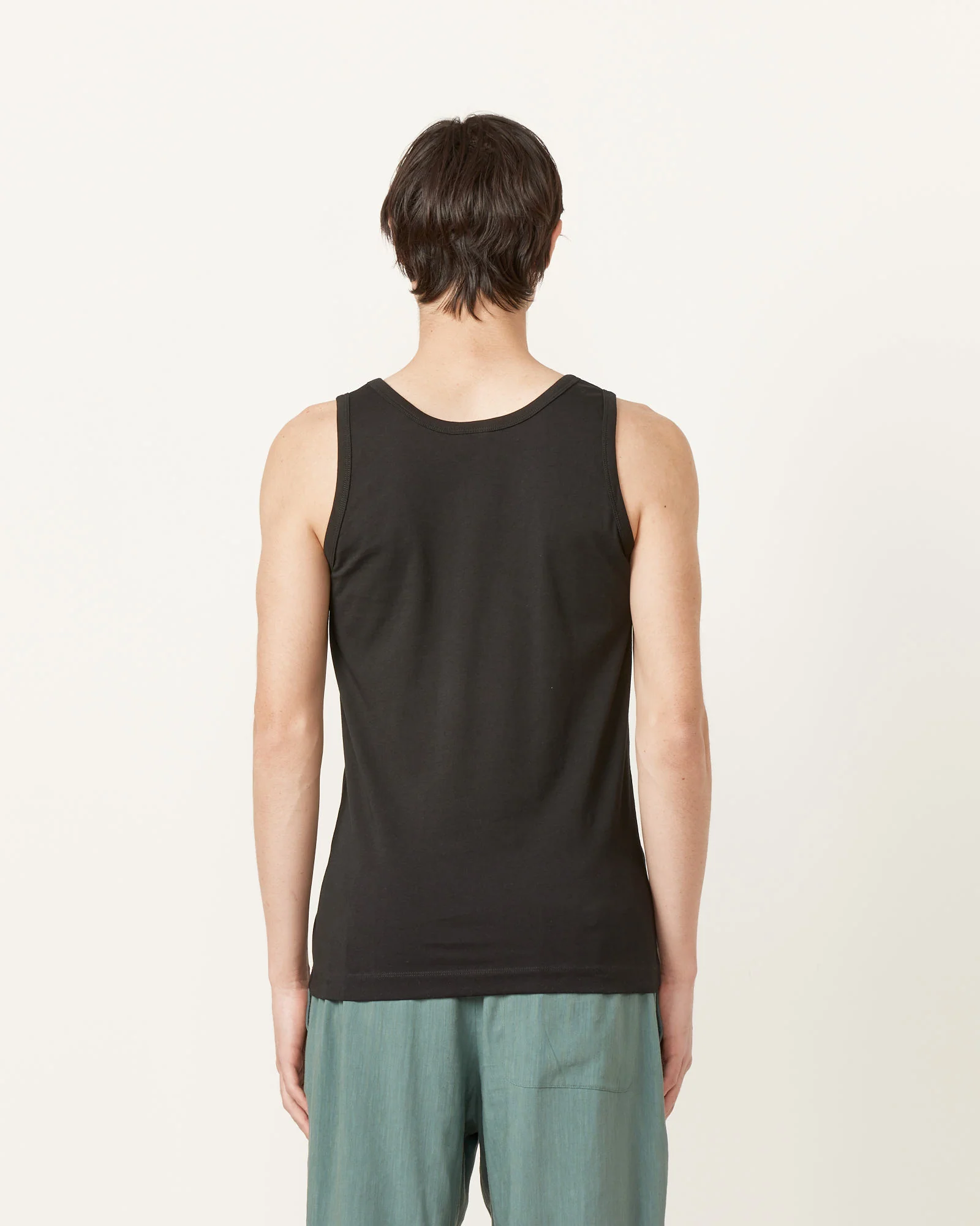 Scoop Neck Tank Top in Black - Image 2