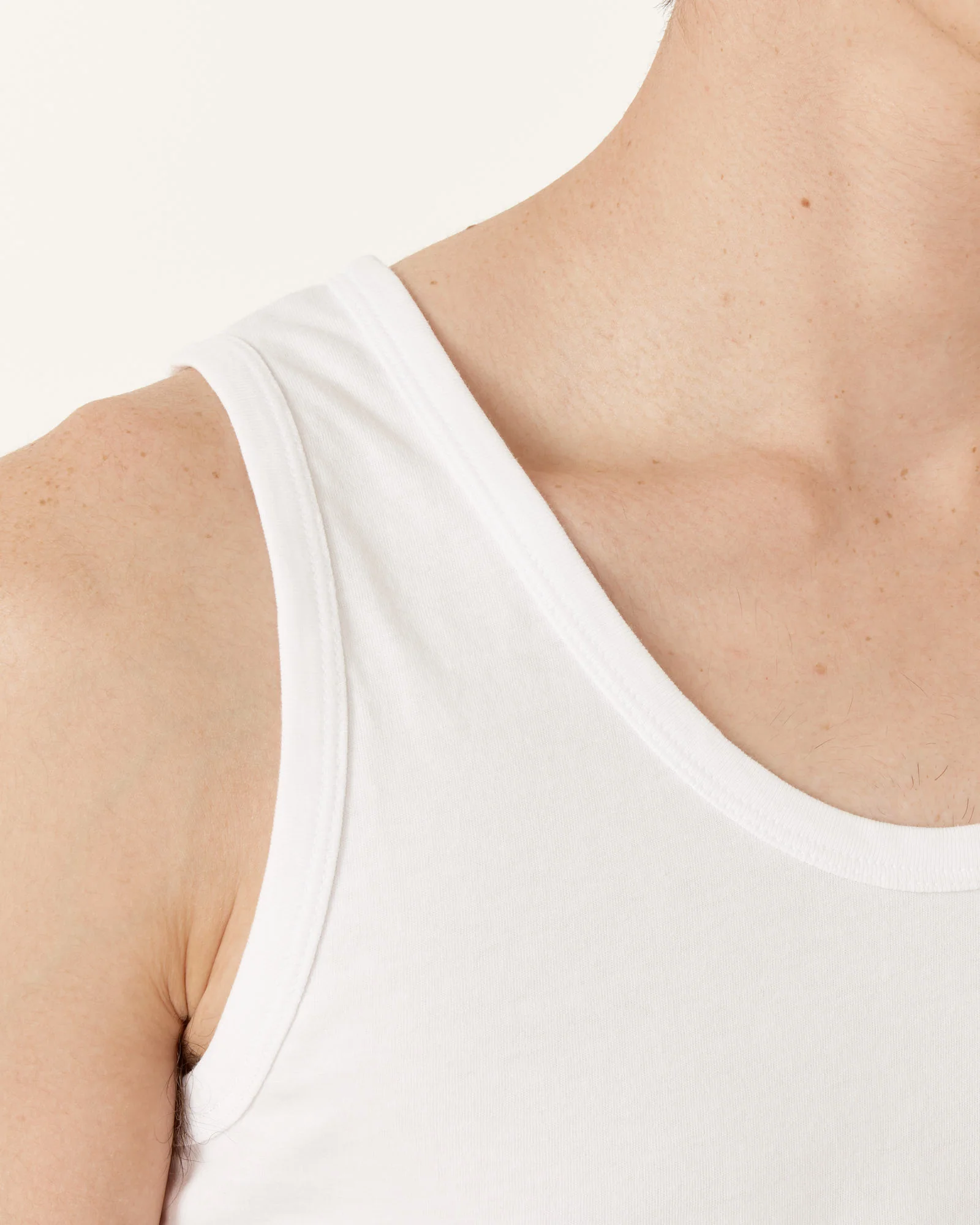 Scoop Neck Tank Top in White - Image 3