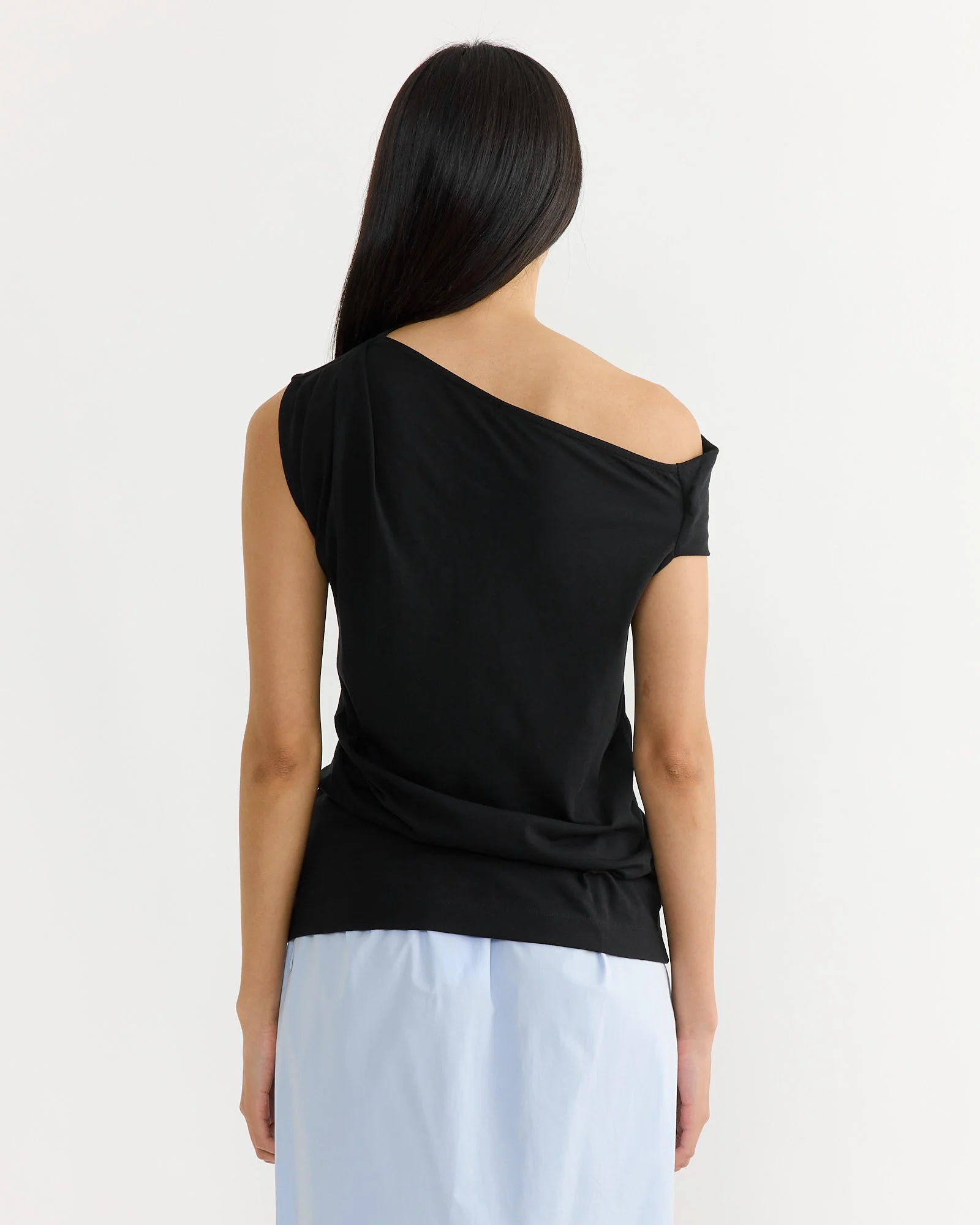 Off Shoulder Top in Black - Image 3