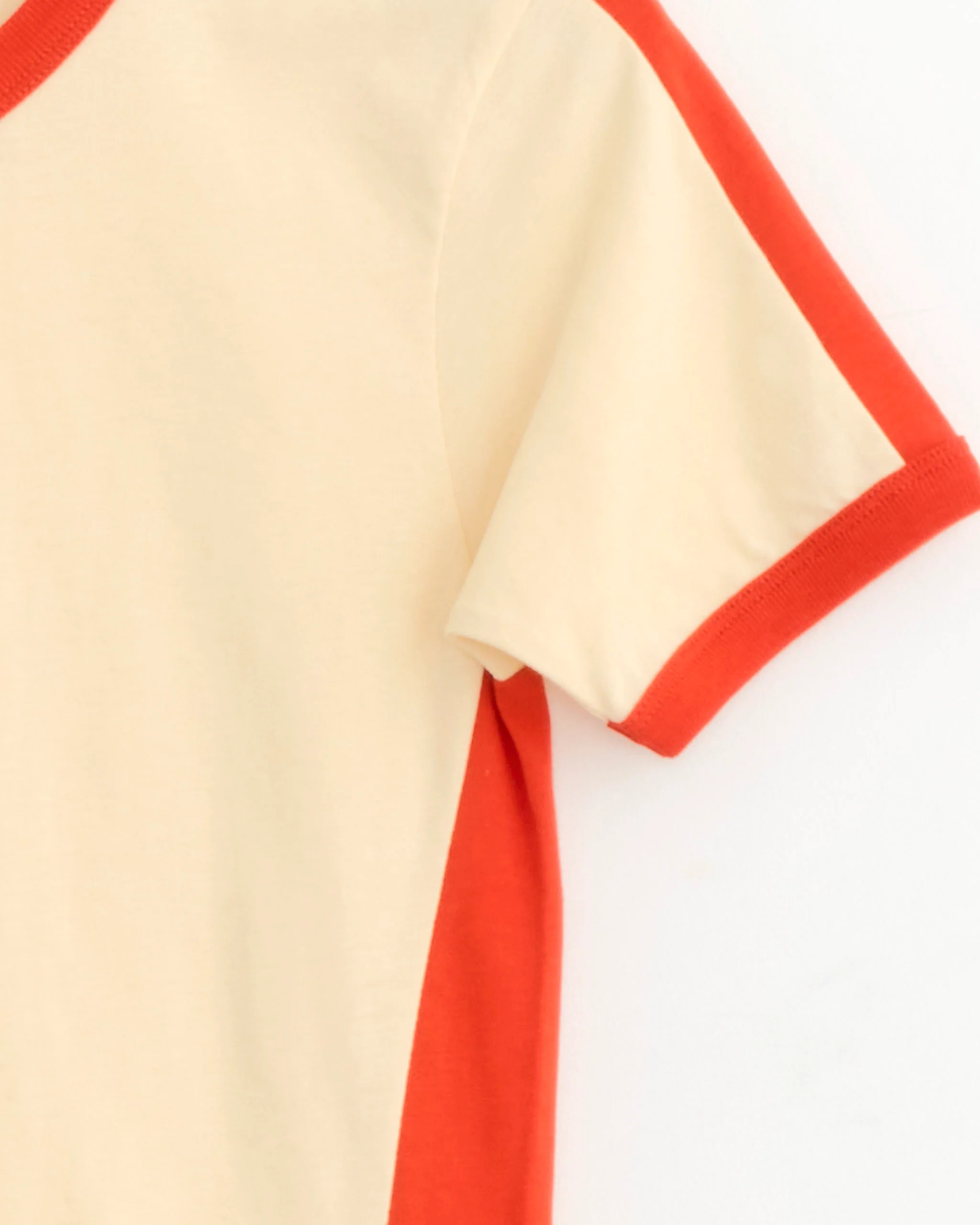 Contrast T-Shirt in Ivory - Image 2