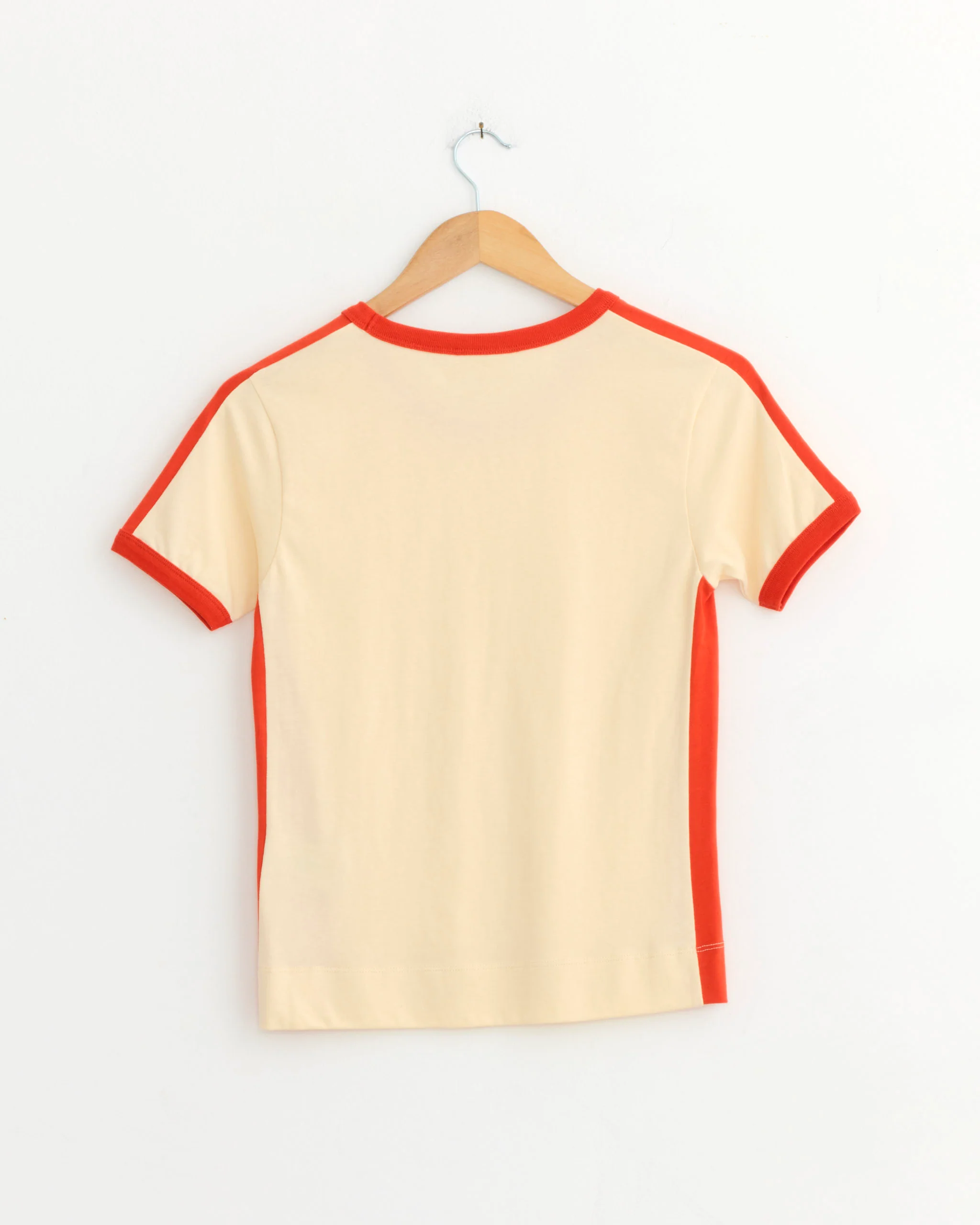 Contrast T-Shirt in Ivory - Image 3