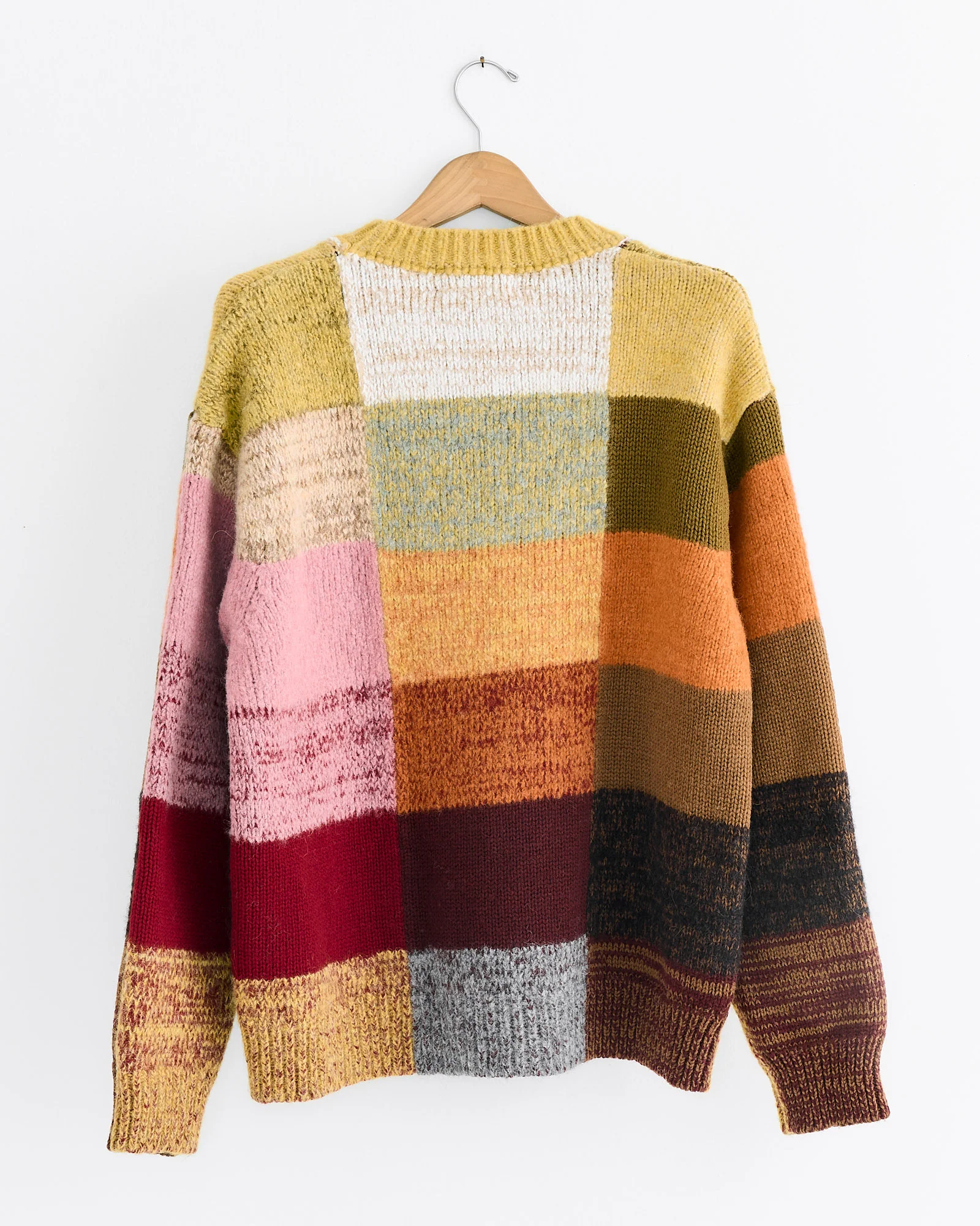 Checked Sweater in Mustard - Image 3