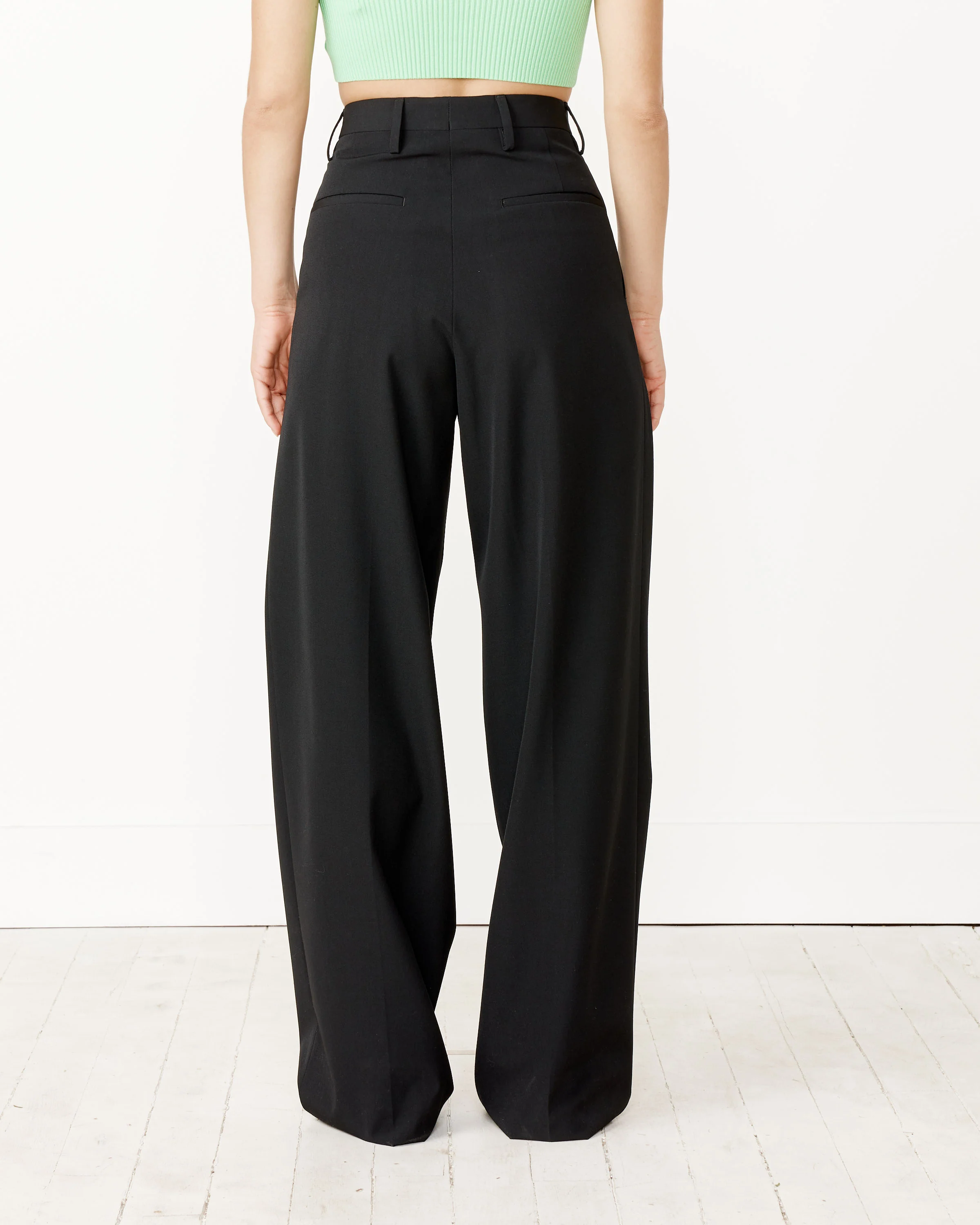 Pleated Pants in Black - Image 3