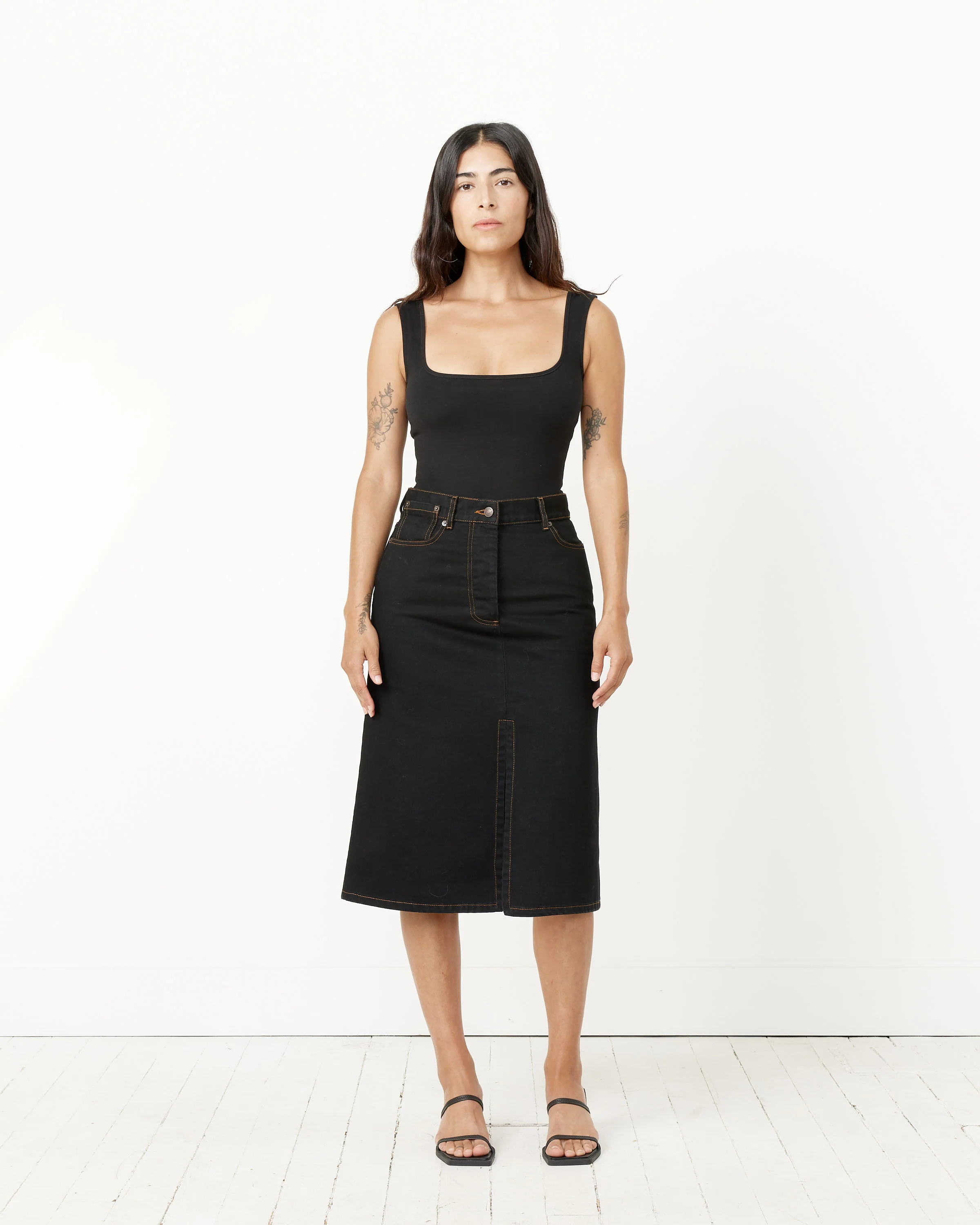 Black Denim Skirt - Image 3