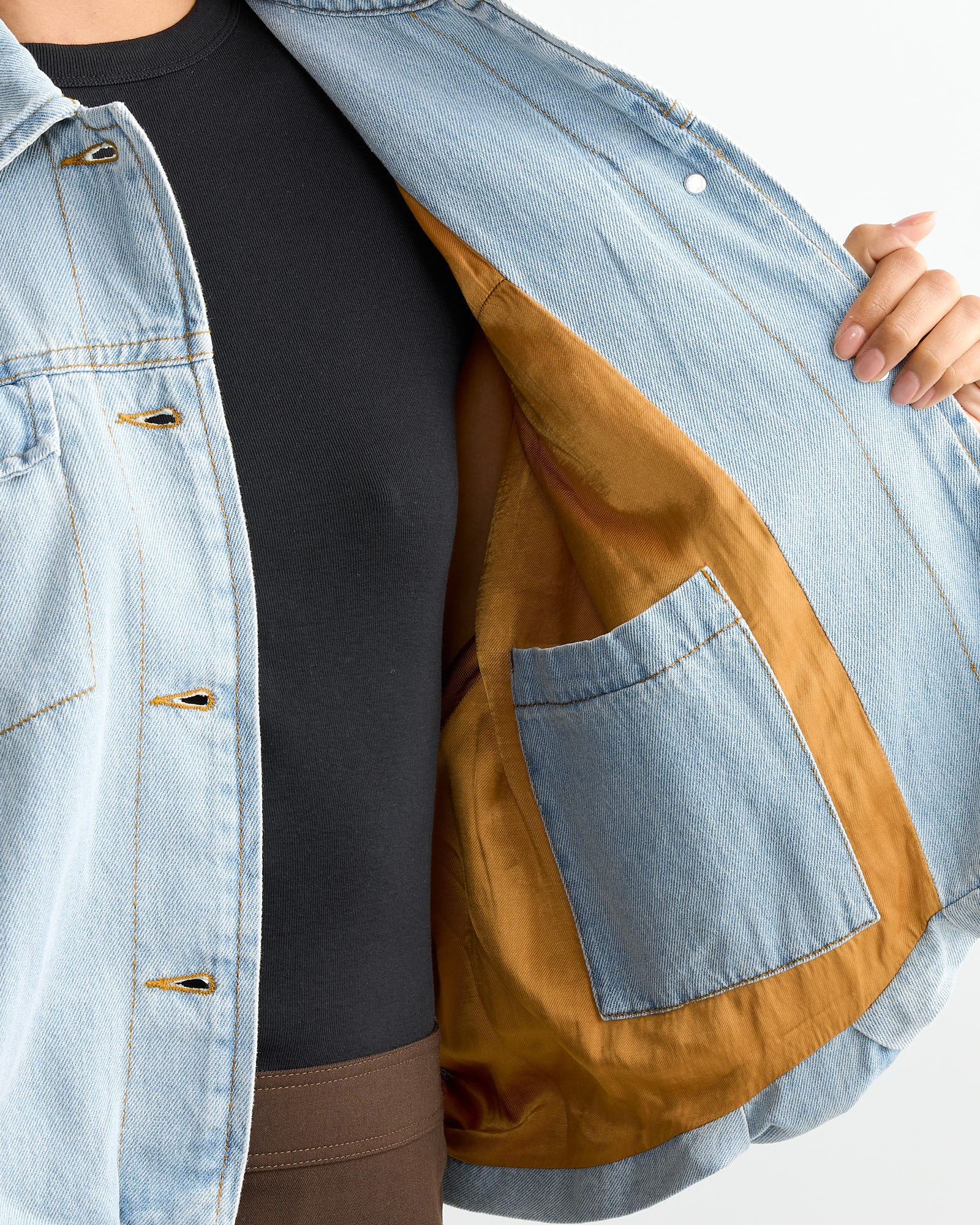 Denim Jacket in Ice Blue - Image 3