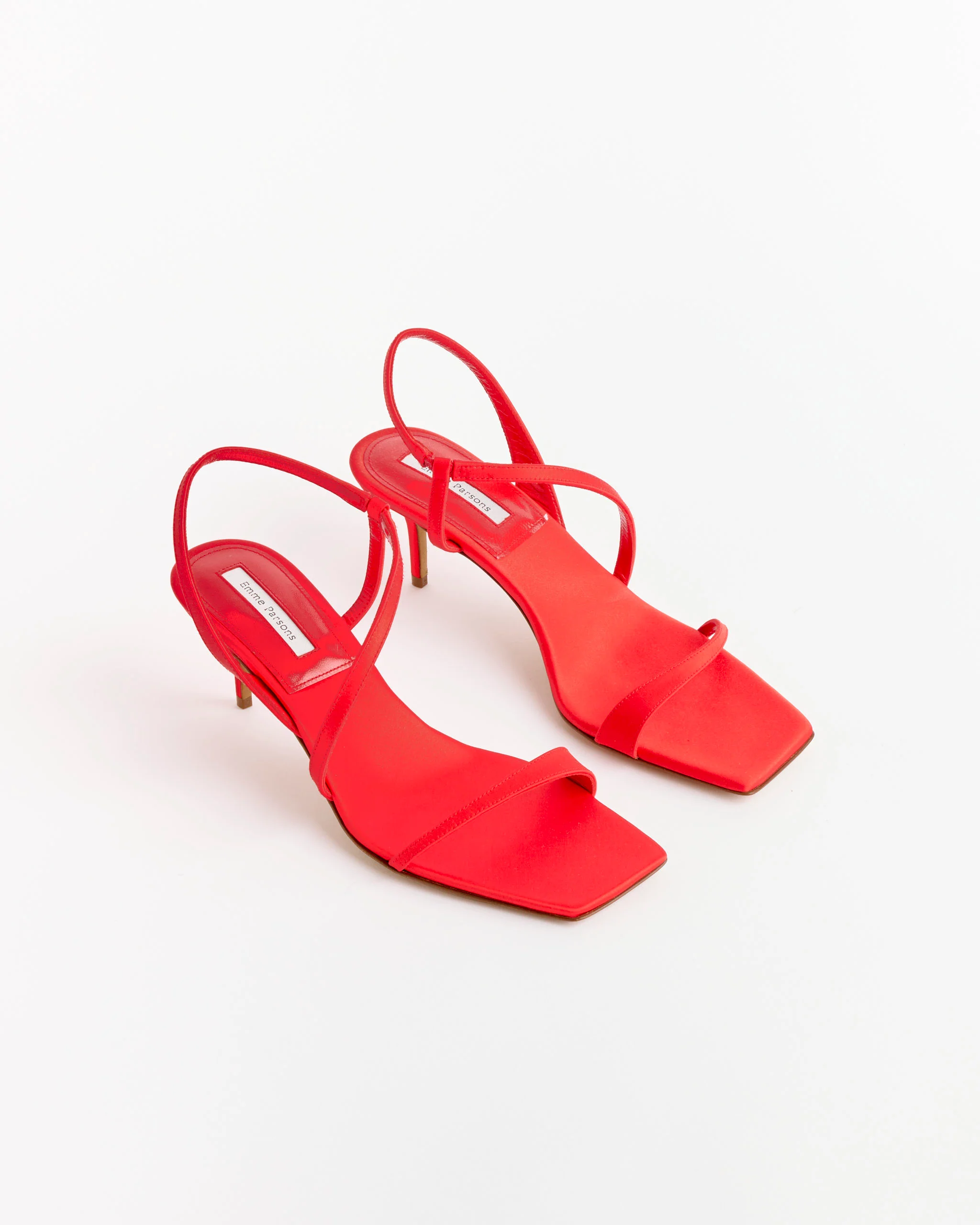 Delicat Heel in Red Satin - Image 2