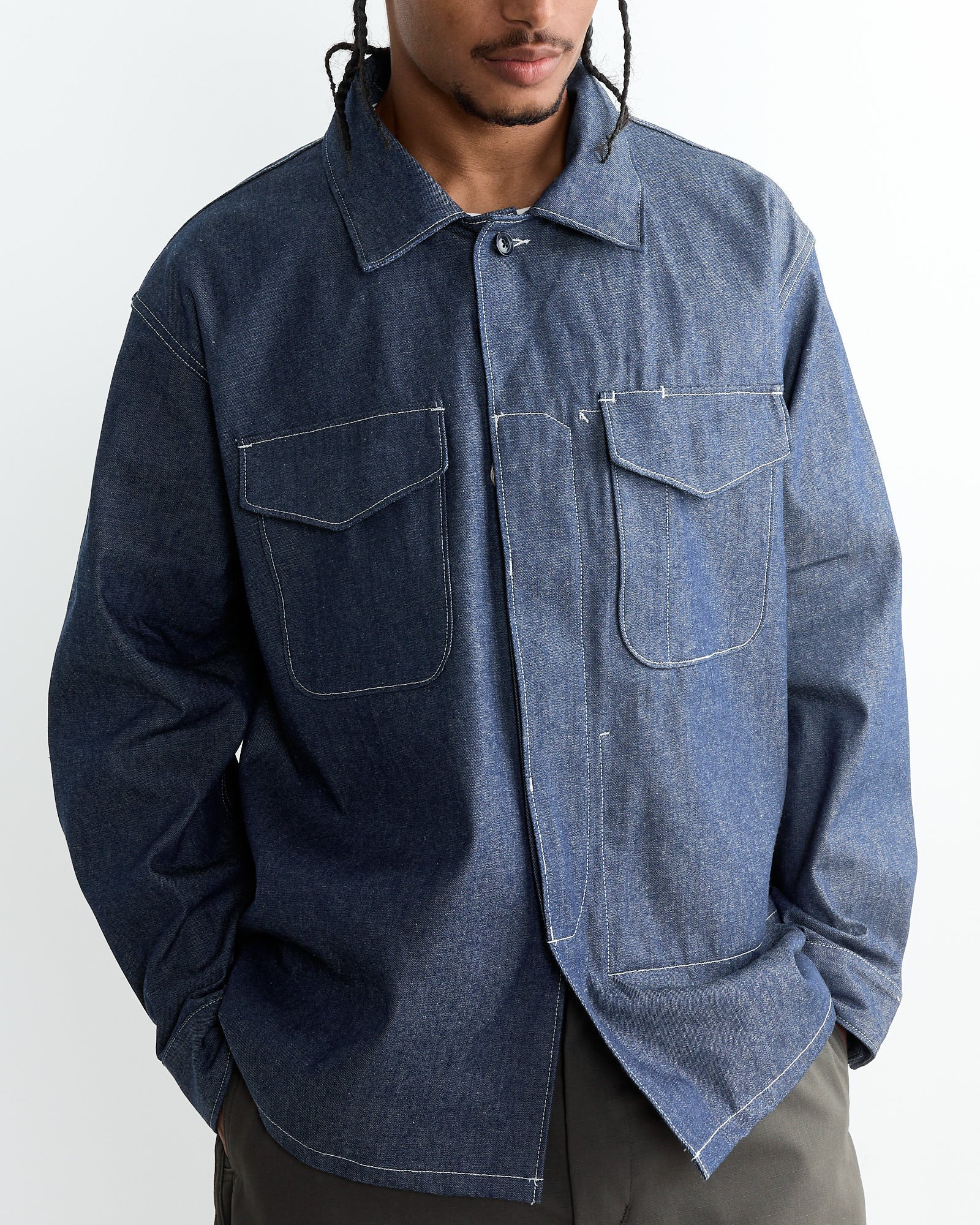 MC Shirt Jacket in Indigo - Image 3