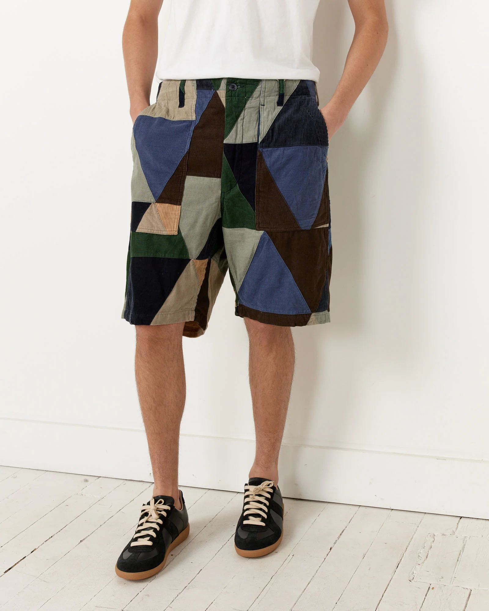 Patchwork Fatigue Short in Multi - Image 2
