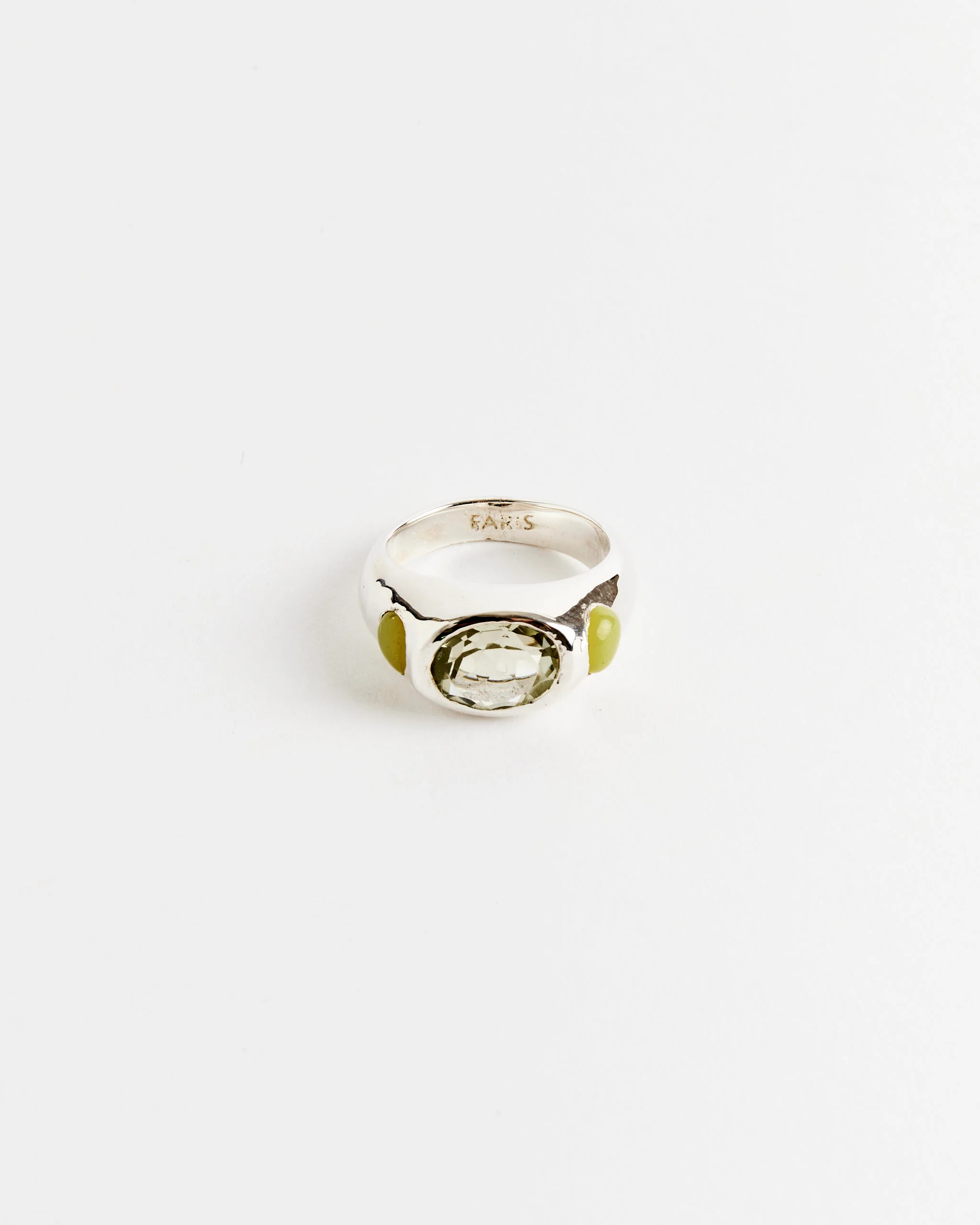 Jelly Ring in SS/Green Amethyst