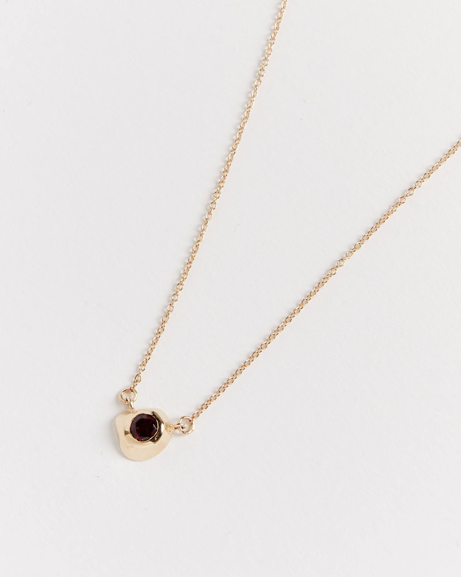 Kira Necklace in 14K Gold/Garnet - Image 3