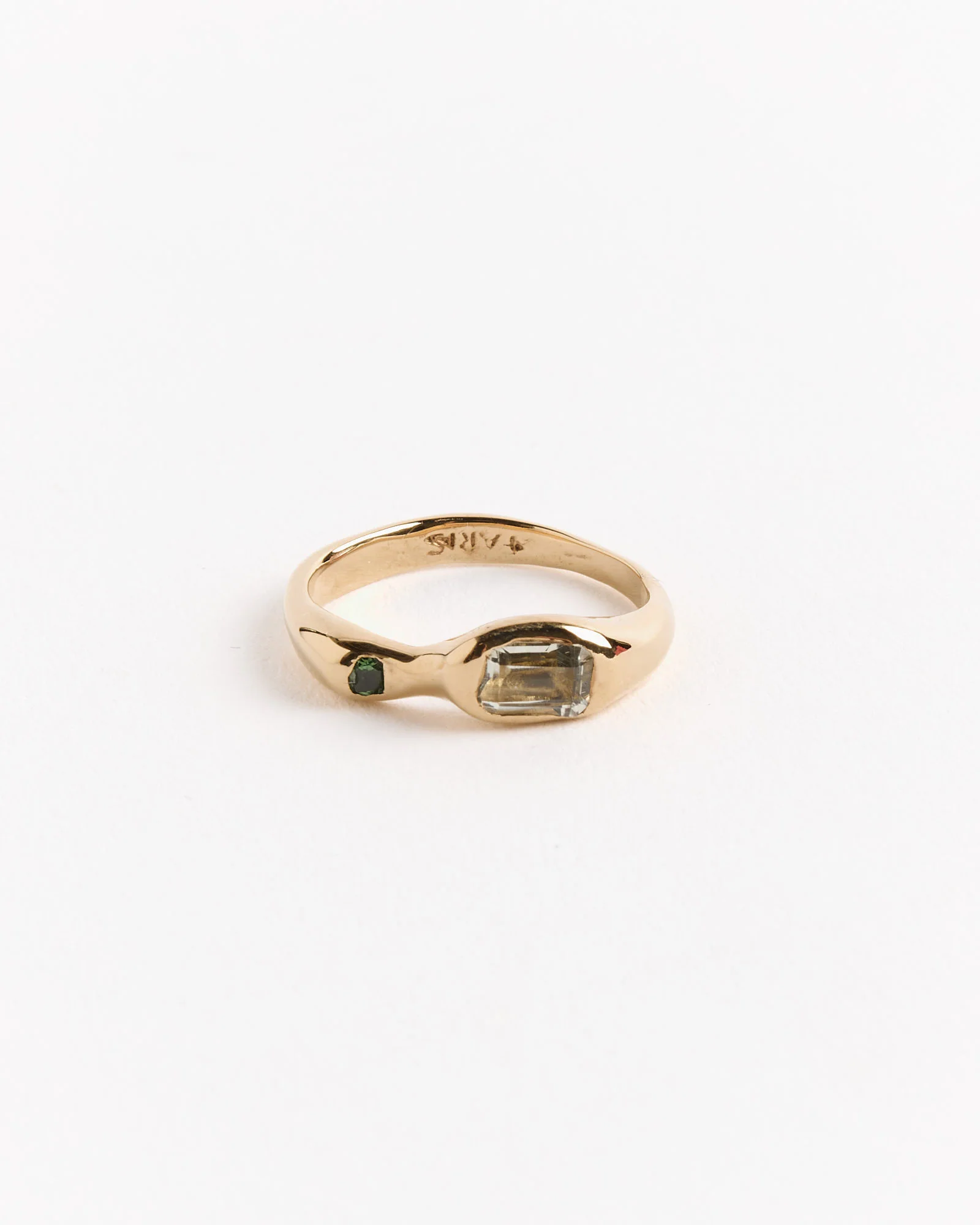 Mer Ring in Gold/Amethyst/Diopside